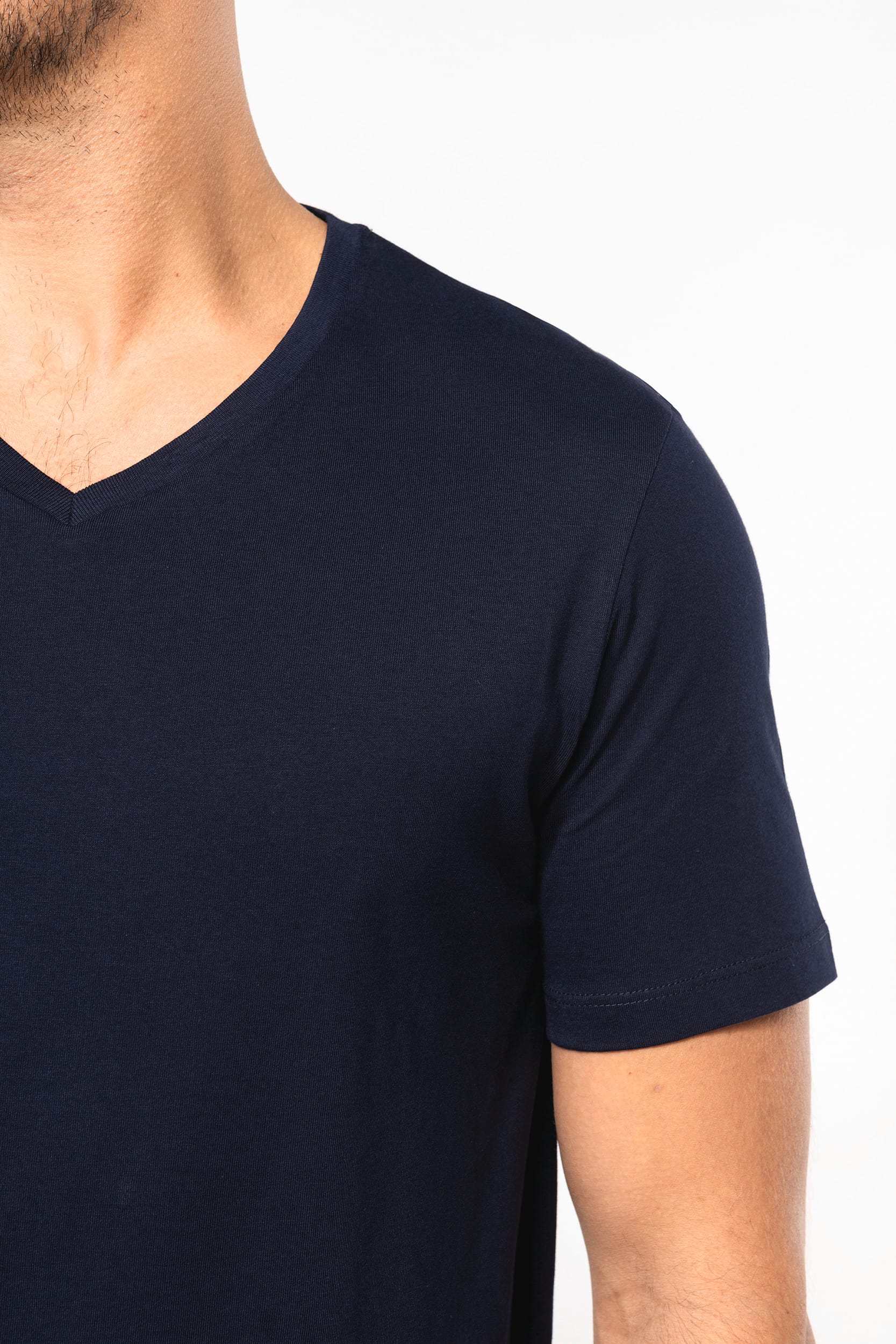 Supima® Herren-T-Shirt mit V-Ausschnitt und kurzen Ärmeln