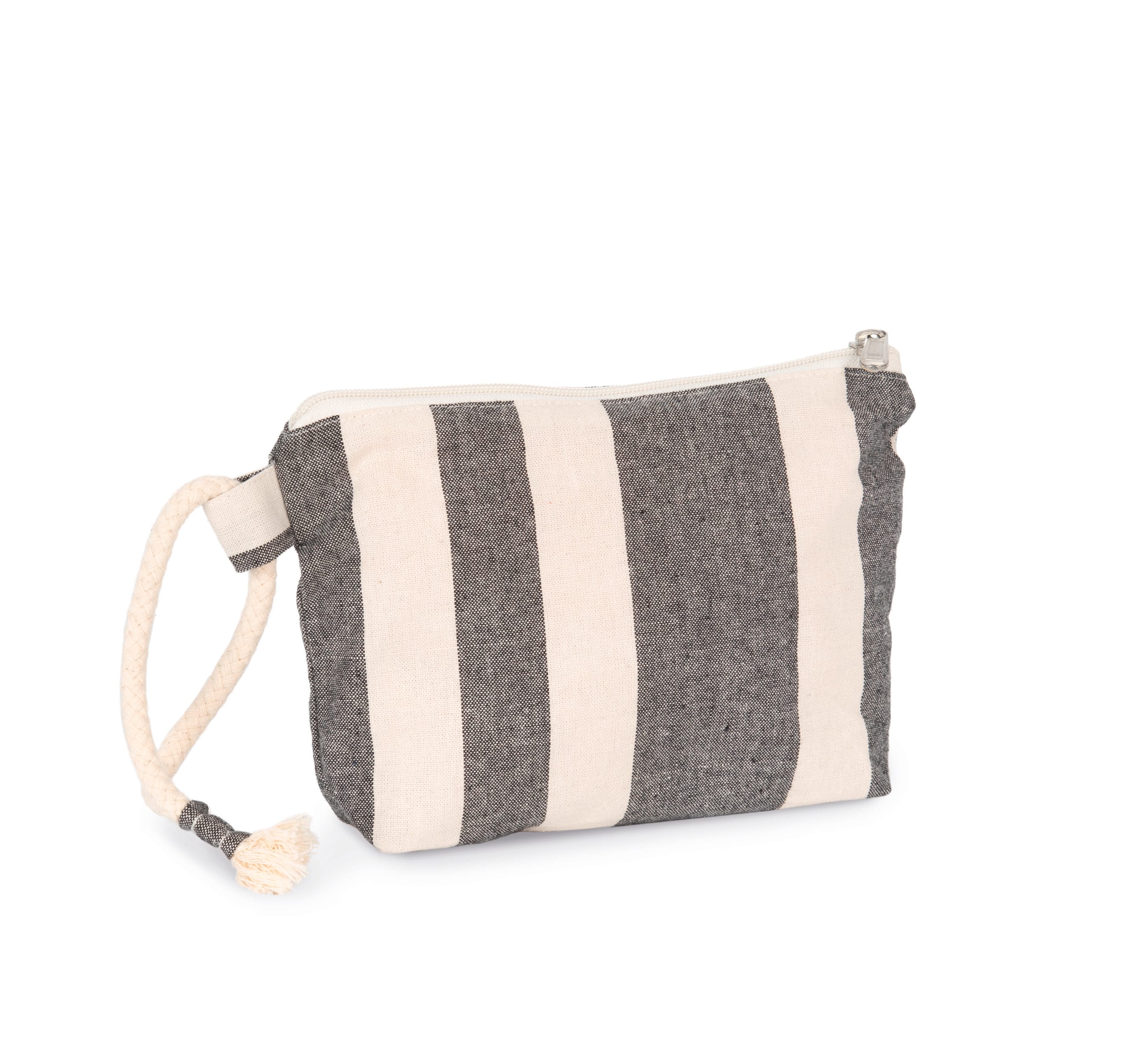 Recycelte kleine Tasche – Streifenmuster