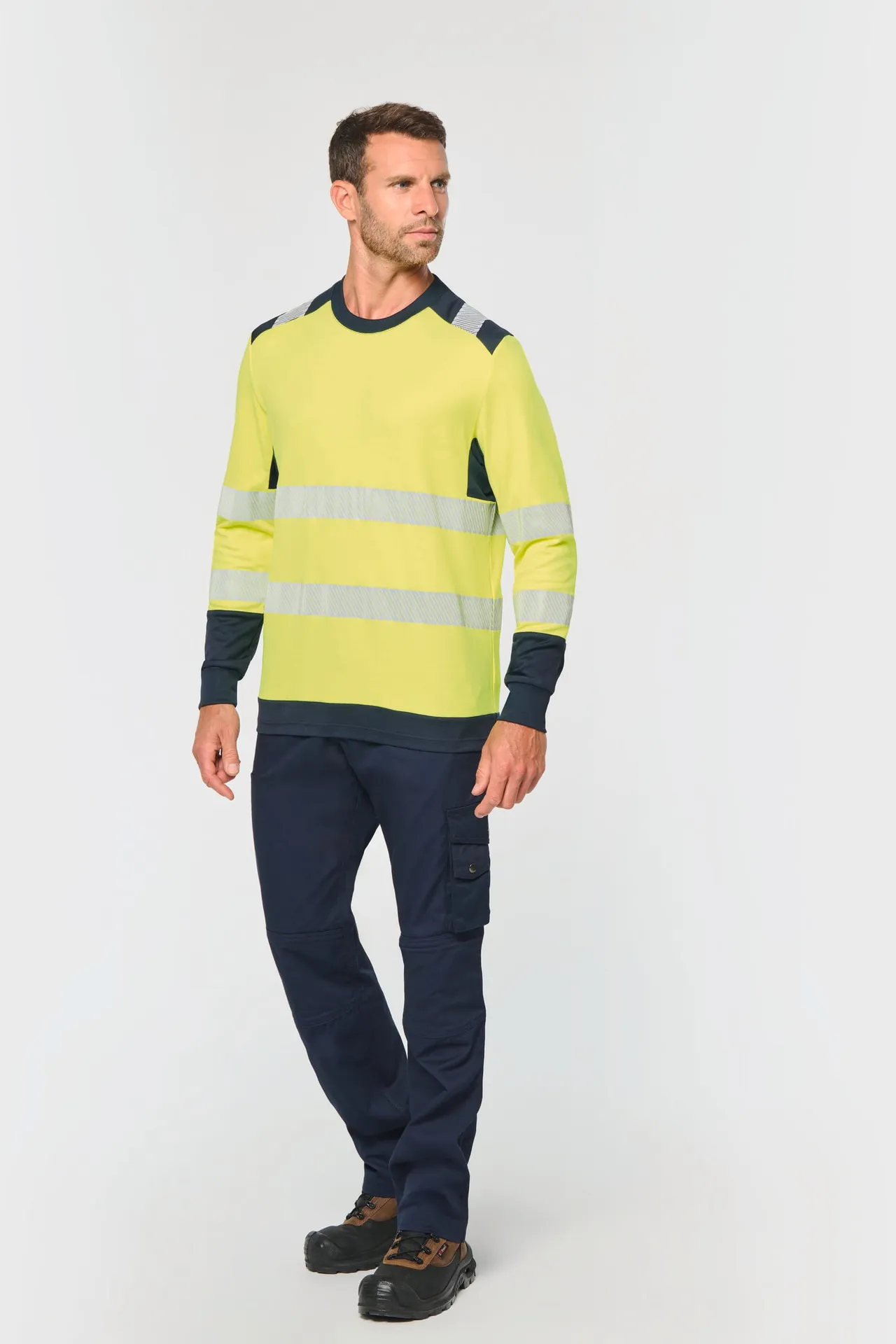 Recyceltes Sicherheits-T-Shirt mit langen Ärmeln