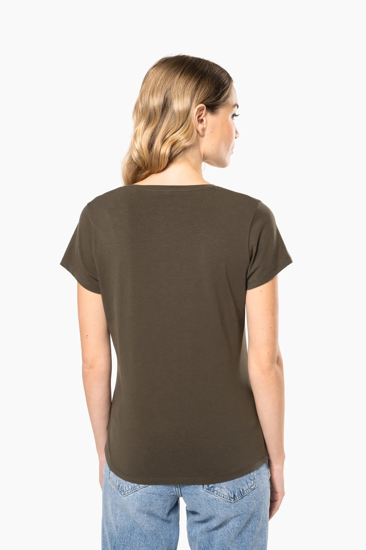 Kurzarm-Damen-T-Shirt mit Rundhalsausschnitt