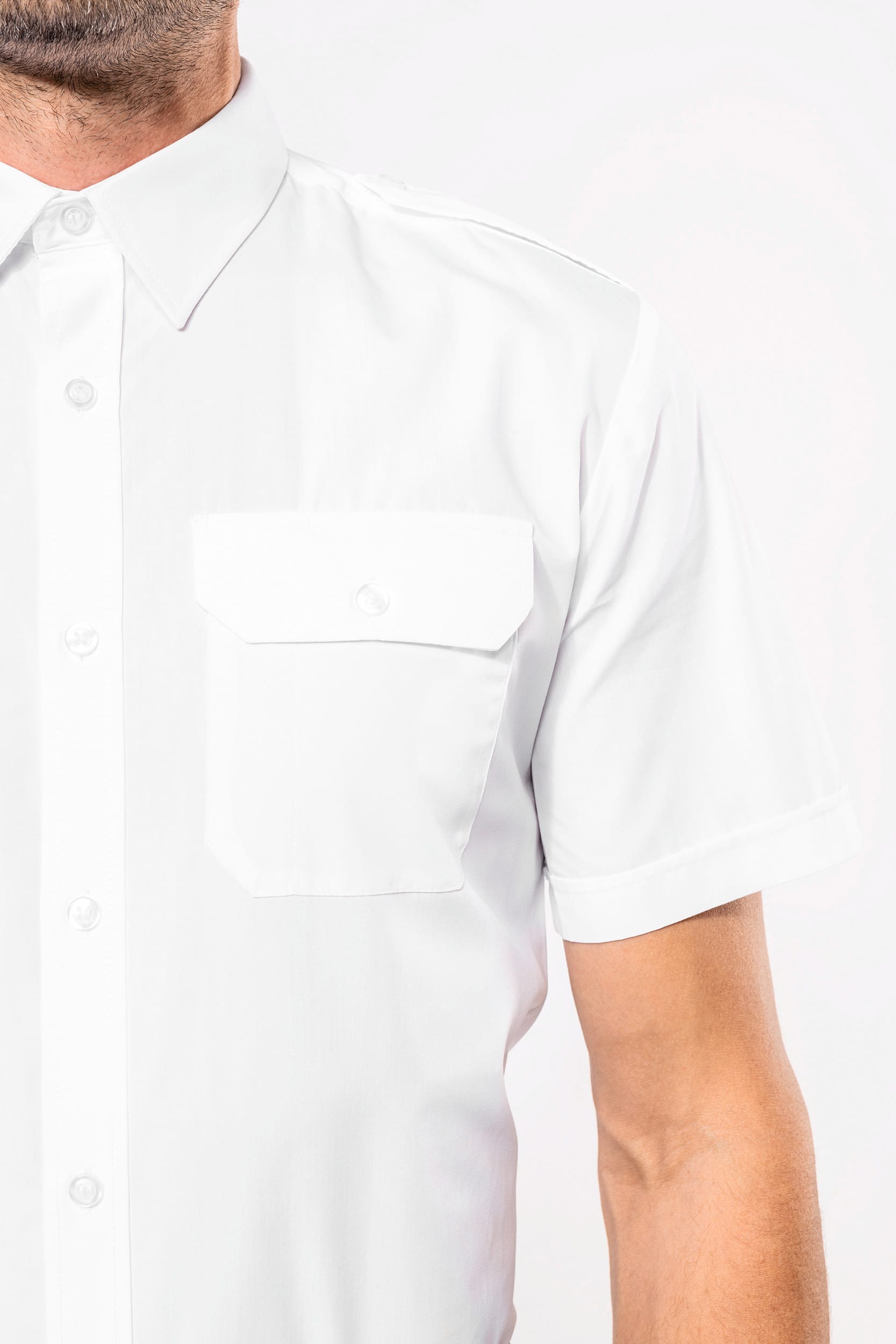 Kurzarm-Pilotenhemd für Herren