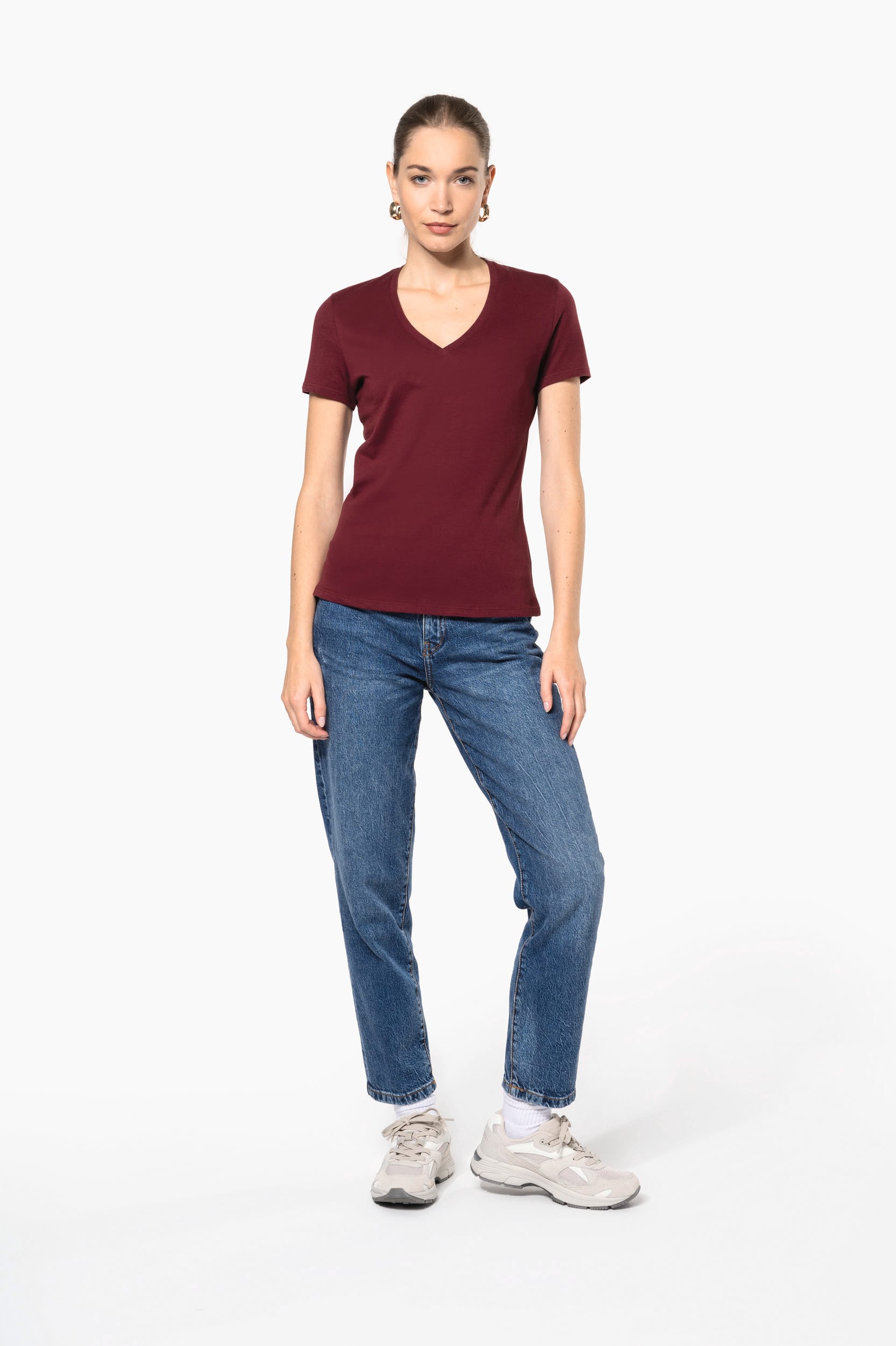 Damen-T-Shirt BIO150 IC mit V-Ausschnitt