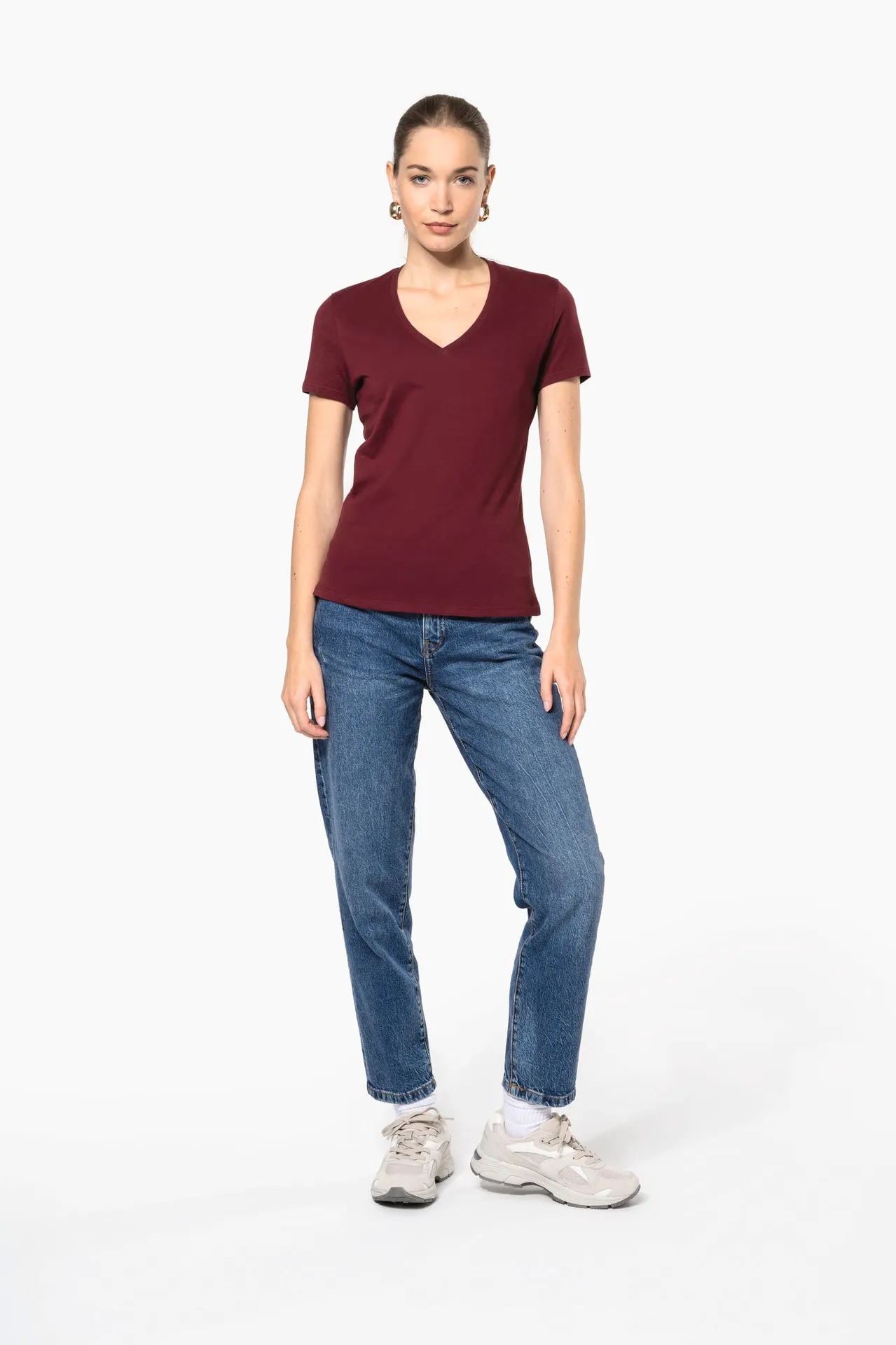 Damen-T-Shirt BIO150 IC mit V-Ausschnitt