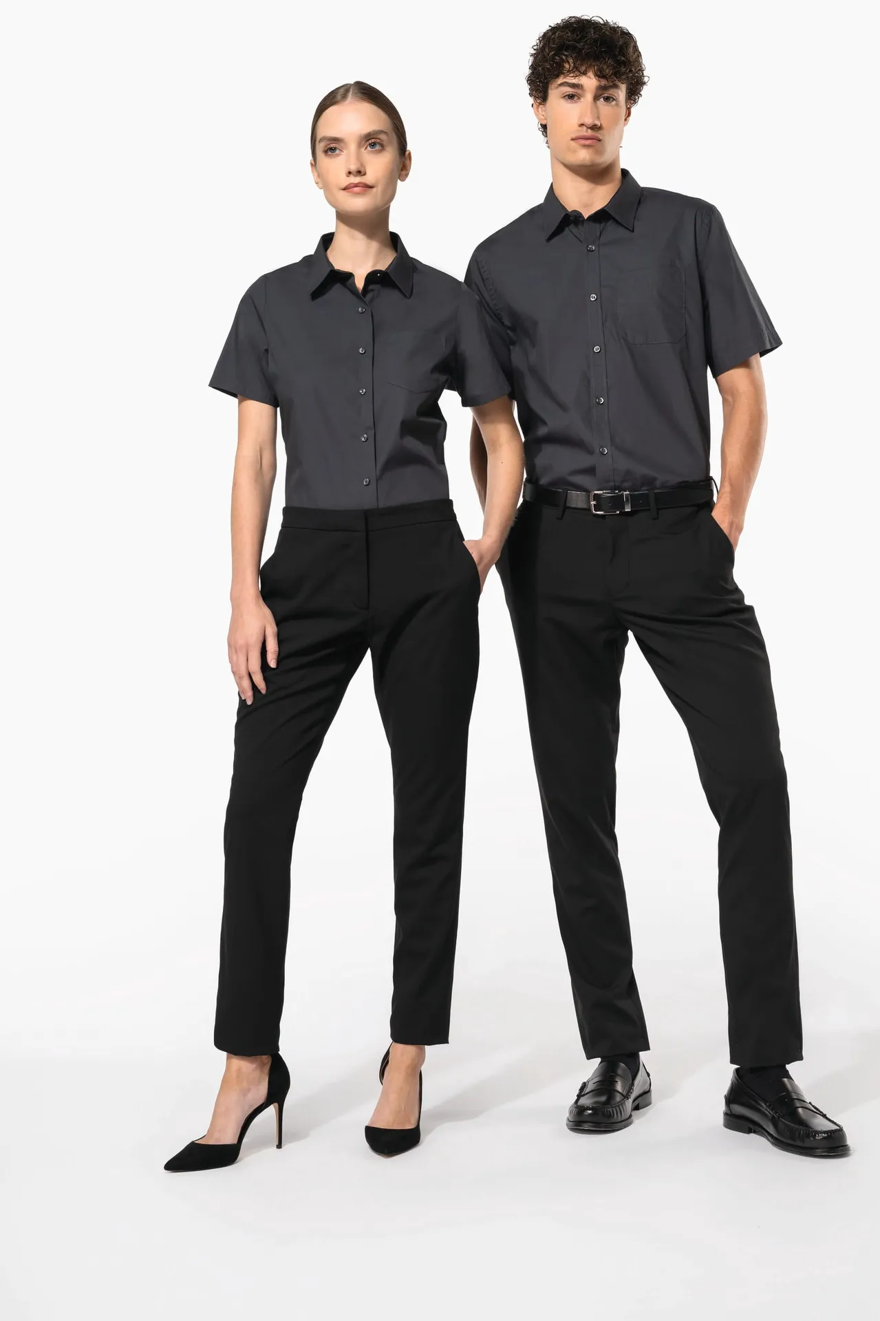 Damen Popelinebluse Kurzarm