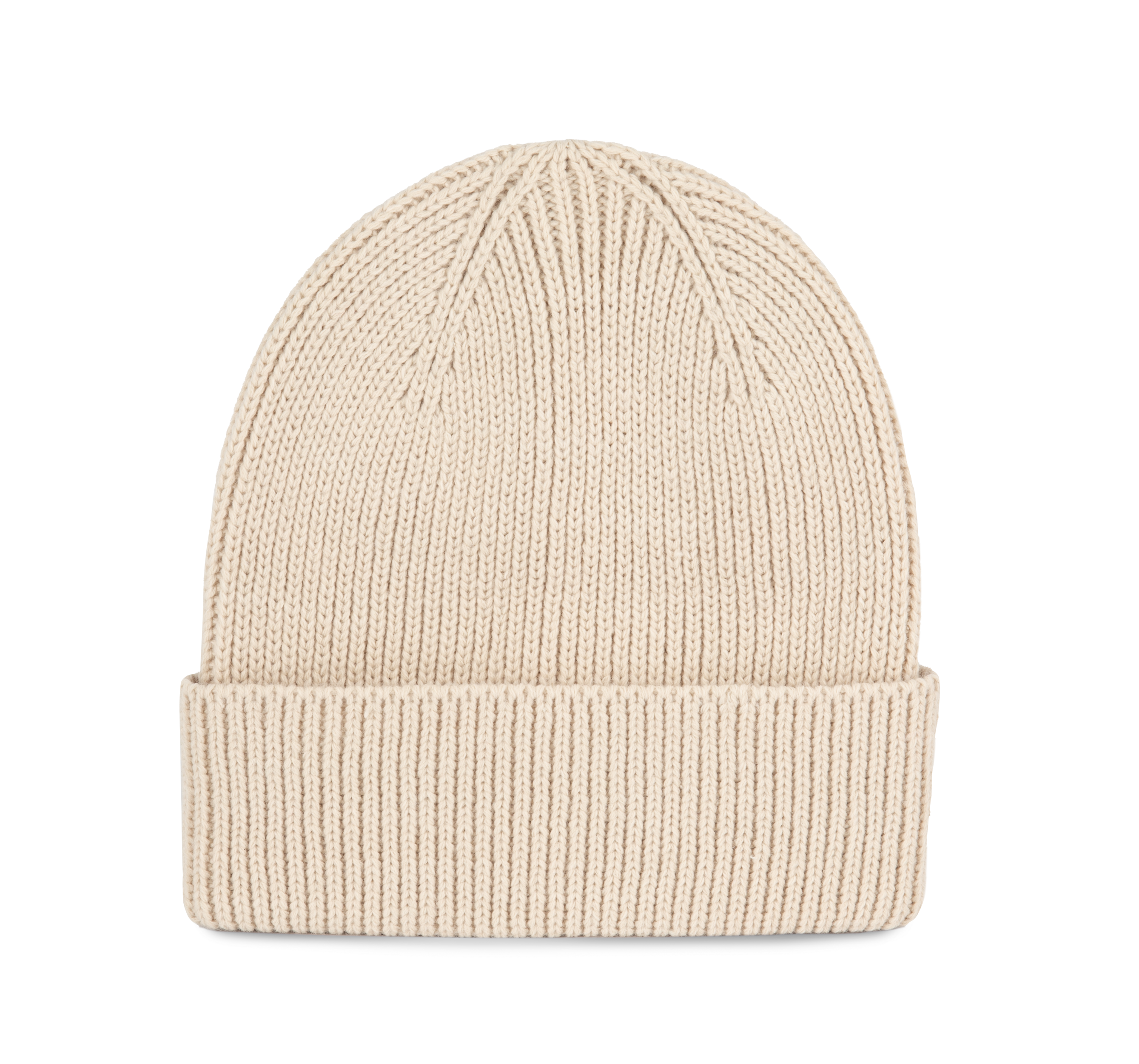 Gerippte Mütze mit Umschlag