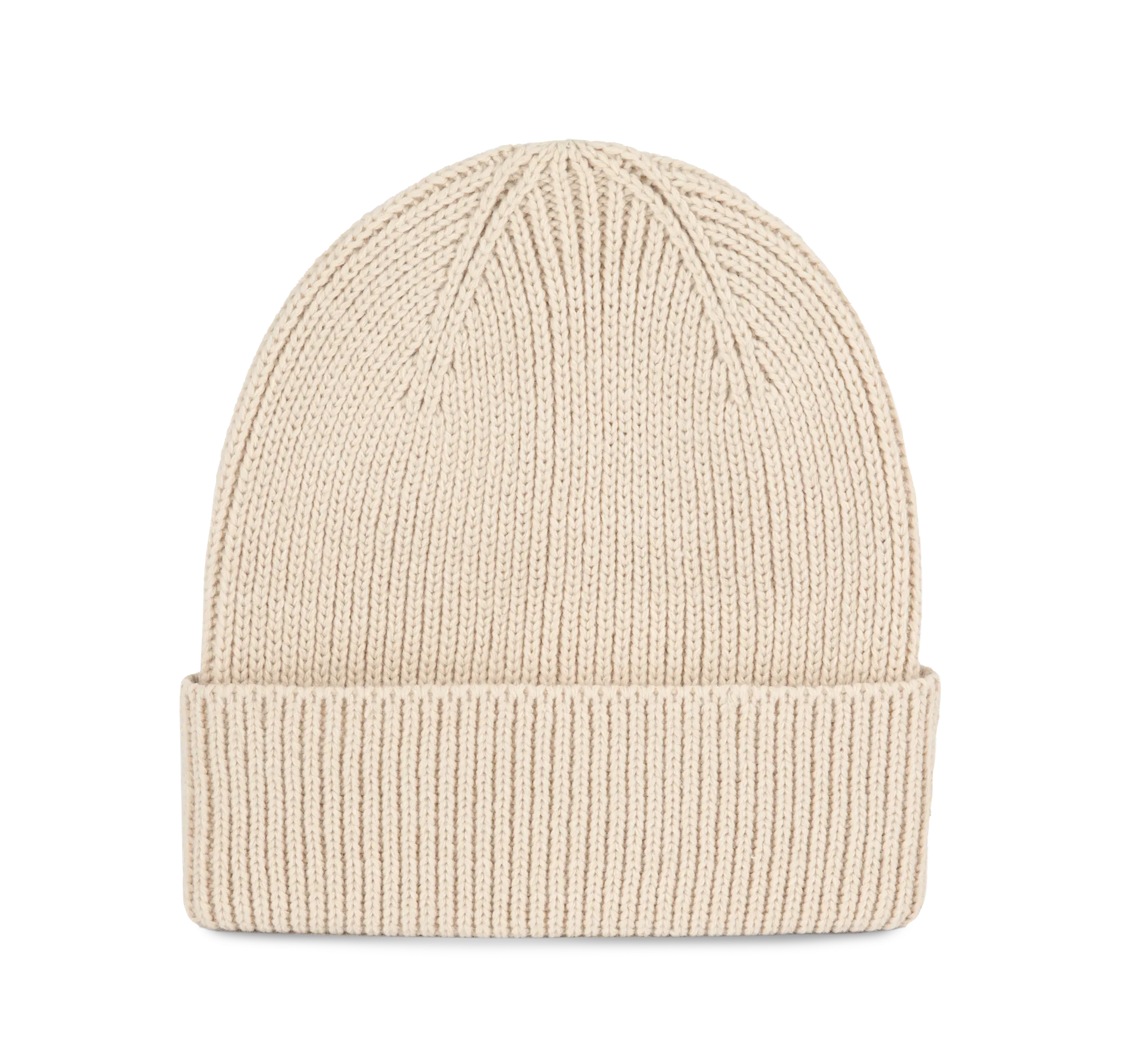 Gerippte Mütze mit Umschlag
