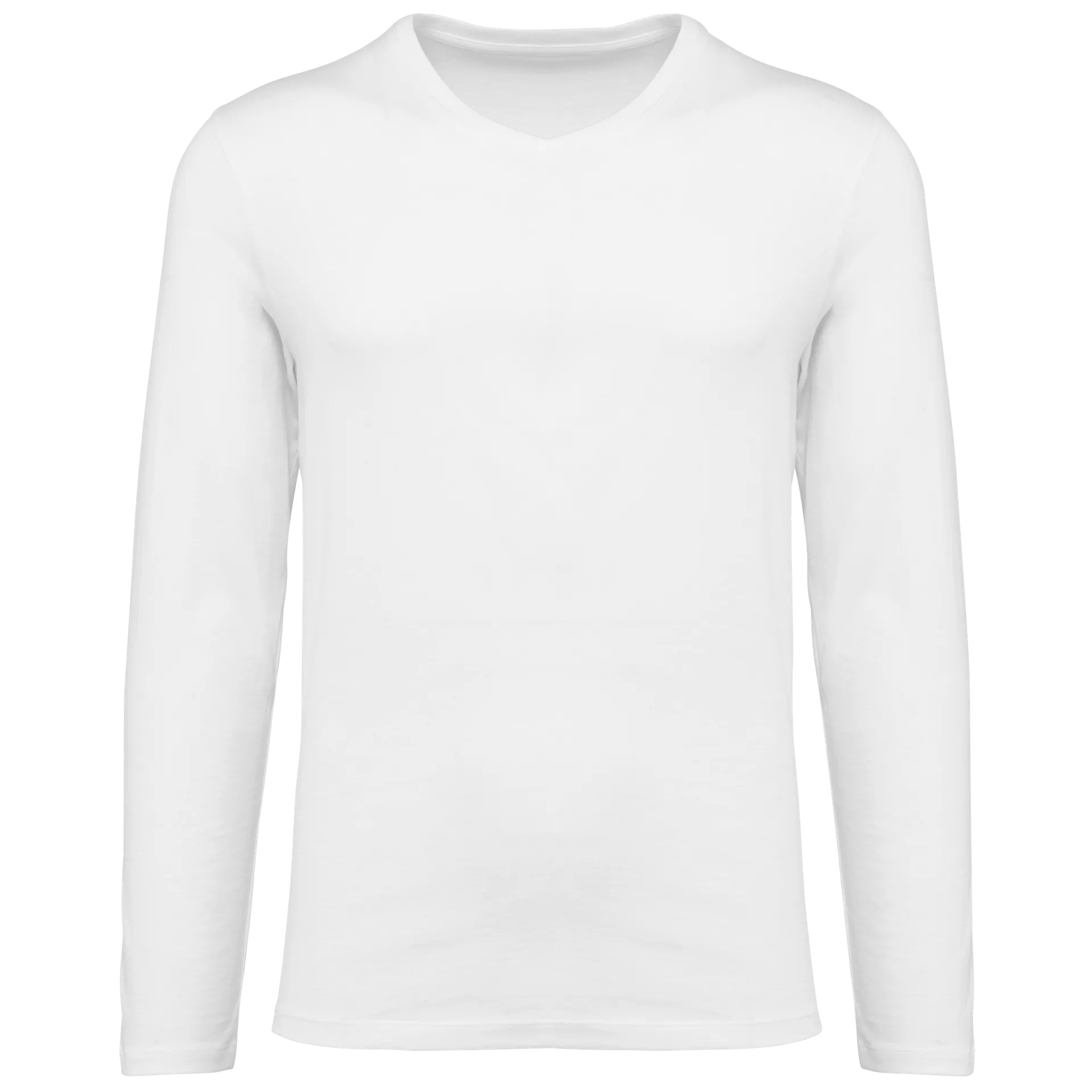 Supima® Herren-T-Shirt mit V-Ausschnitt und langen Ärmeln