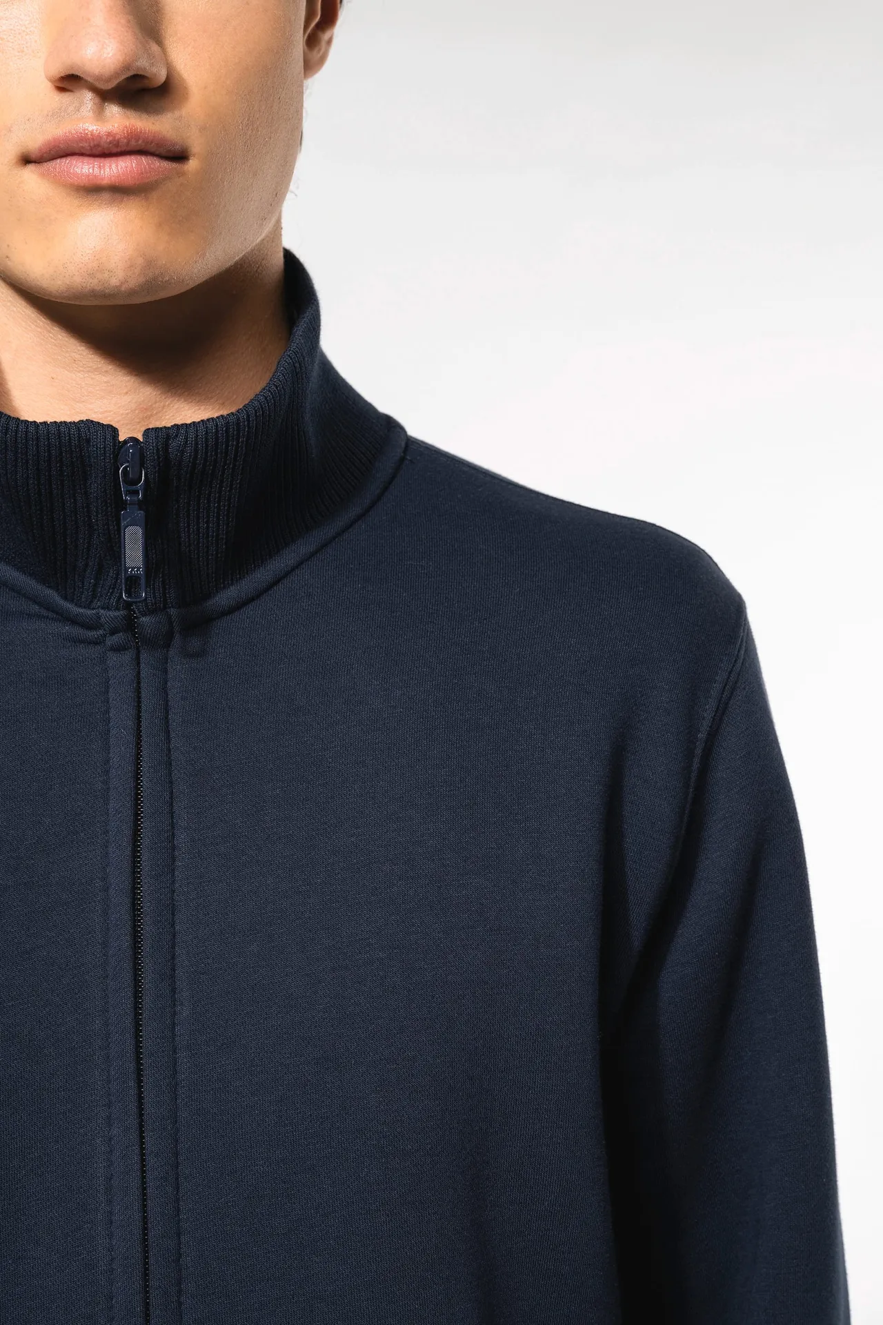 Herren Fleece-Sweater mit Reißverschluss