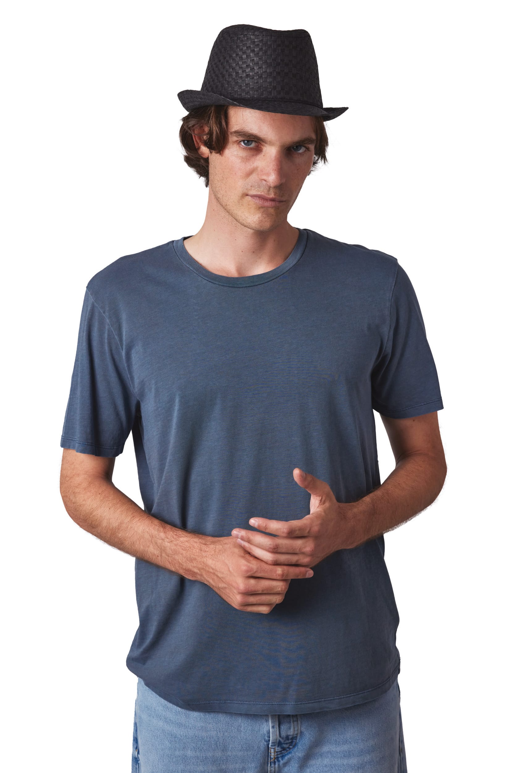 Strohhut im Panama-Retro-Stil