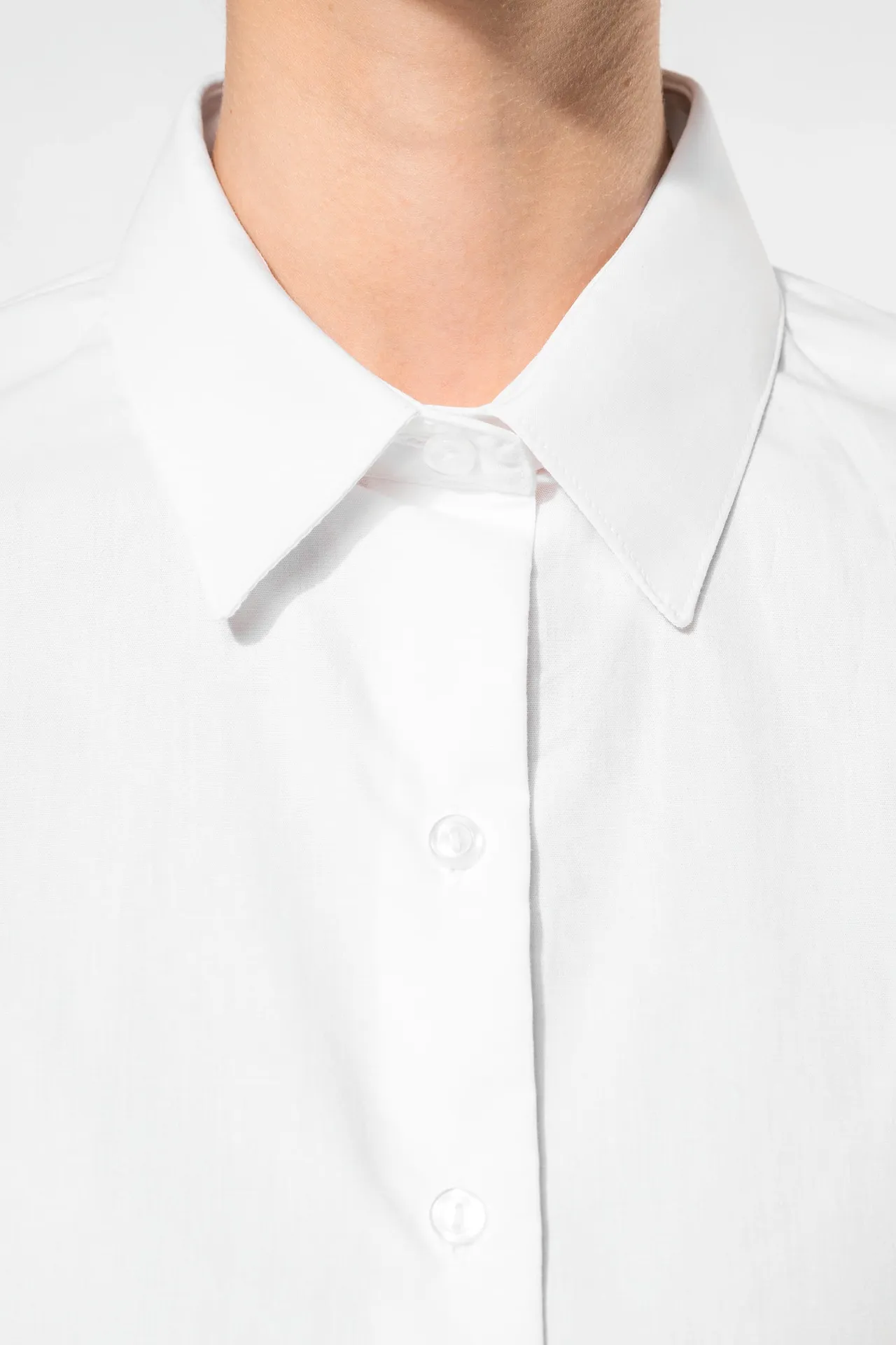 Langärmelige Popeline-Bluse