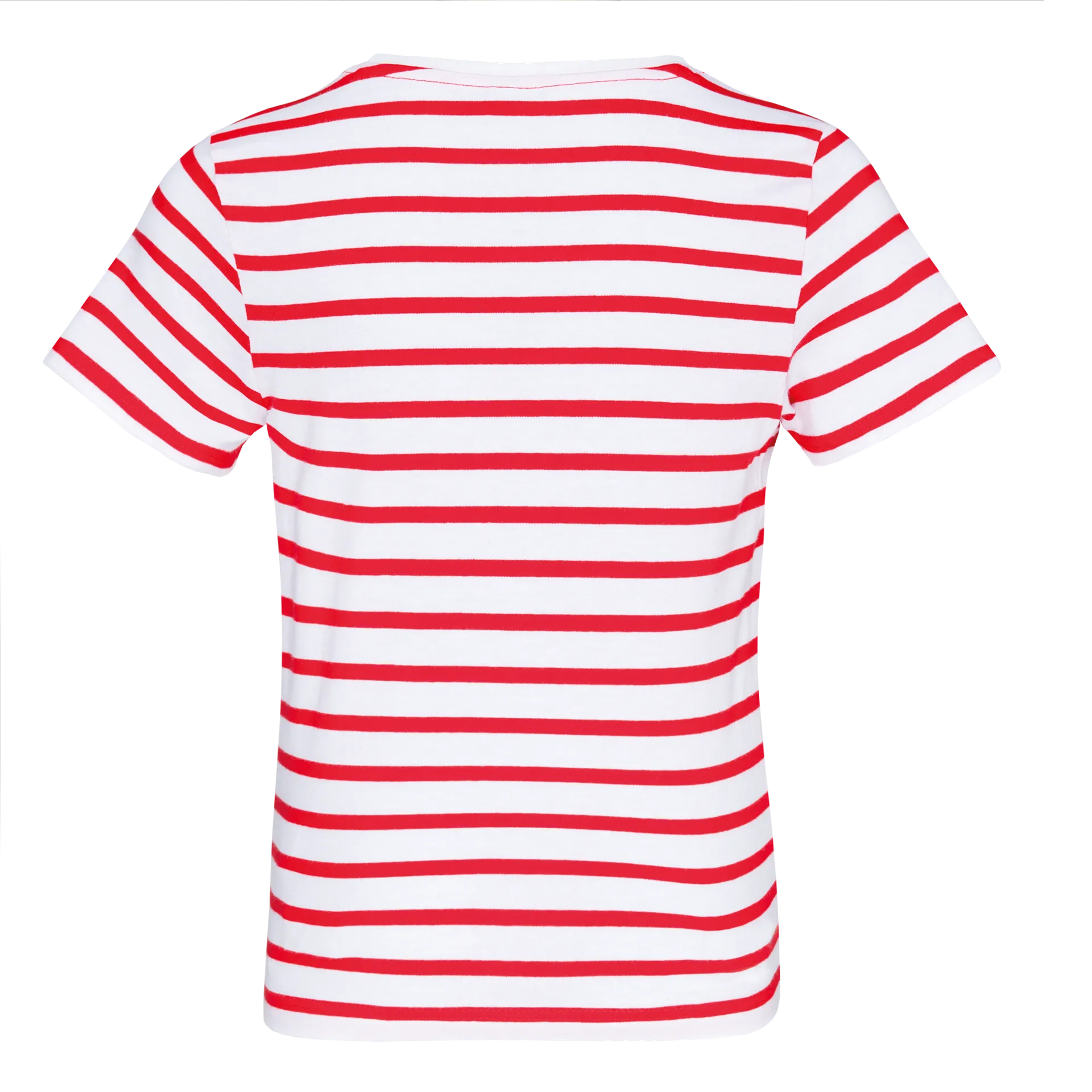 Gestreiftes Kurzarm-T-Shirt mit Tasche für Kinder im Marine-Stil