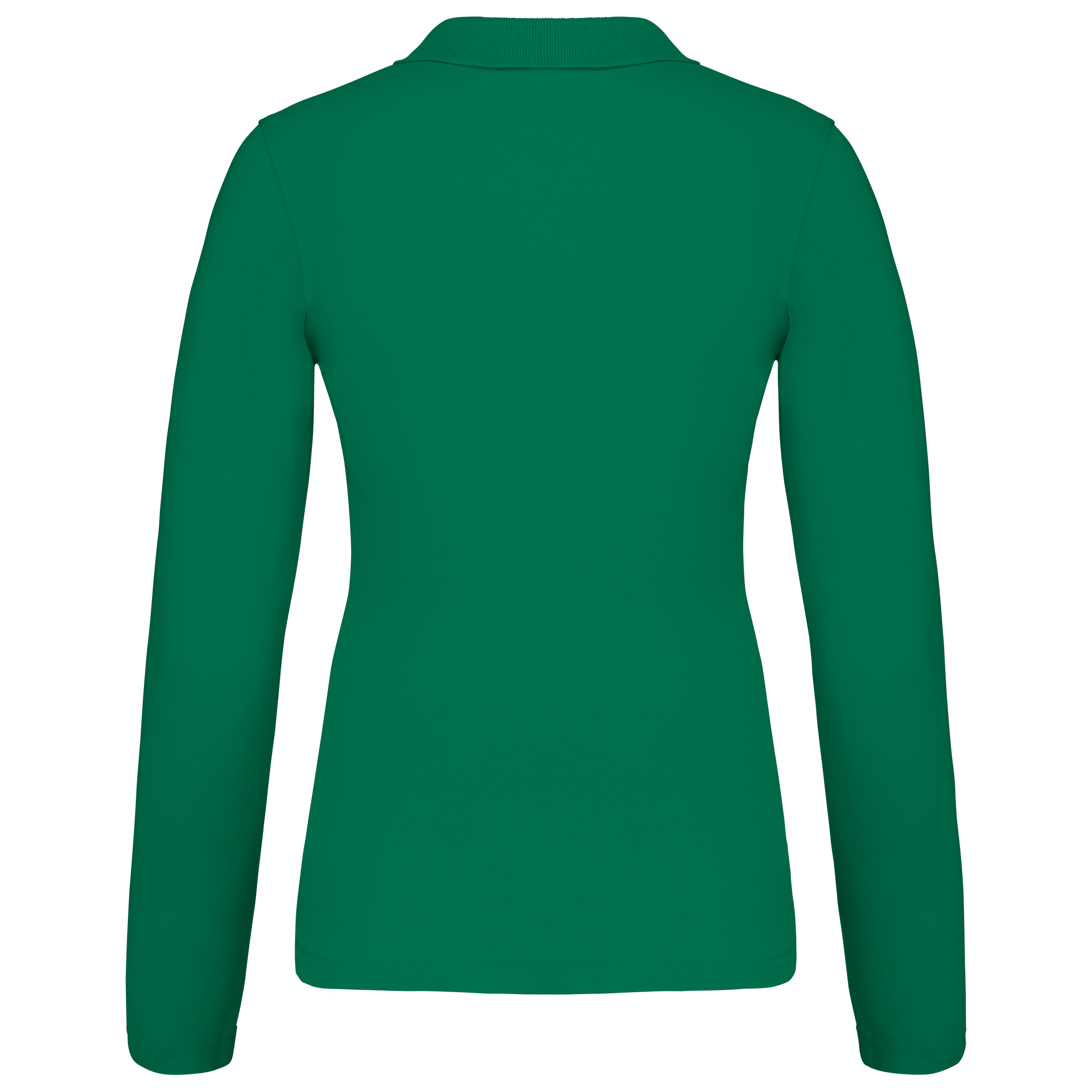 Damen Langarm-Polohemd. Baumwollpiqué