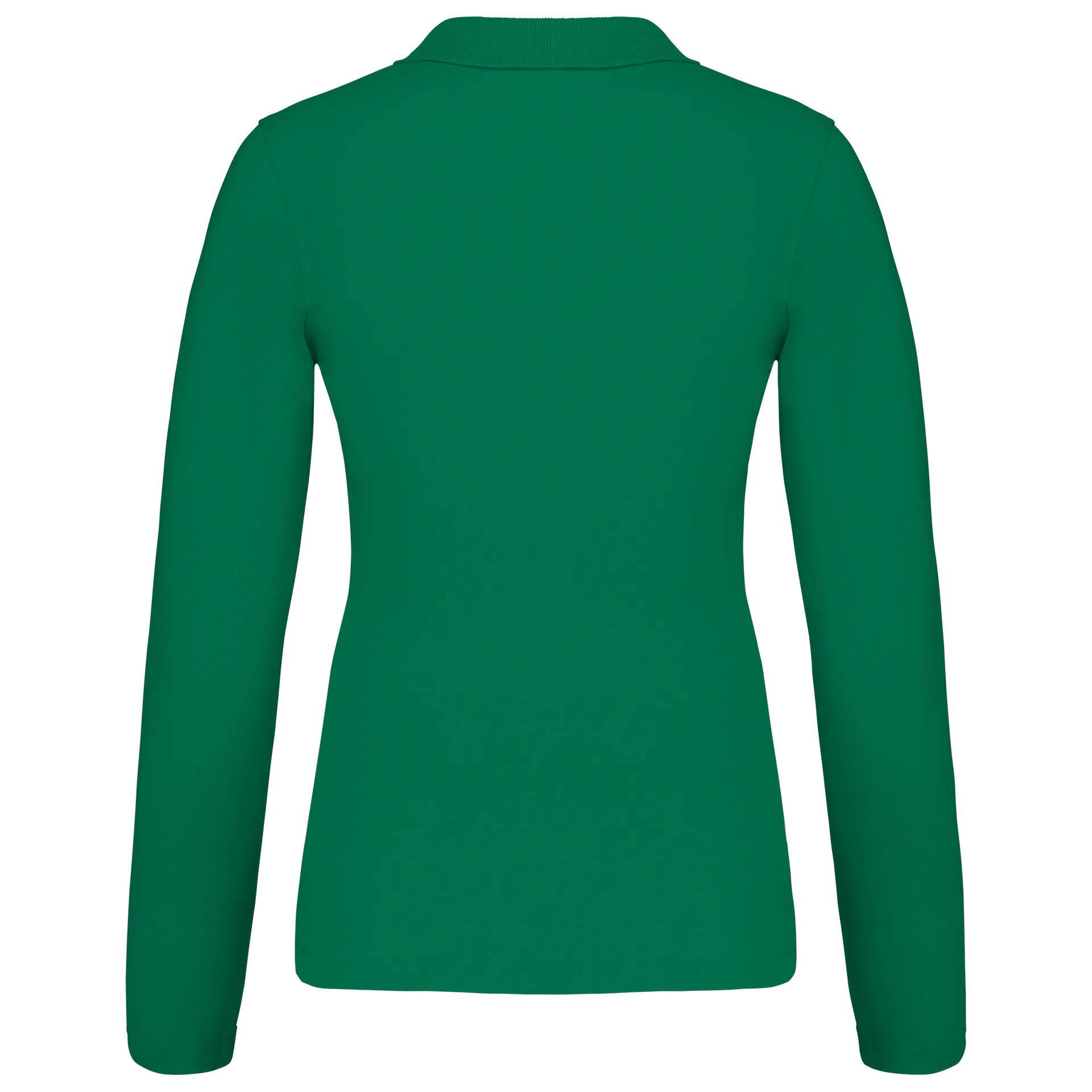 Damen Langarm-Polohemd. Baumwollpiqué