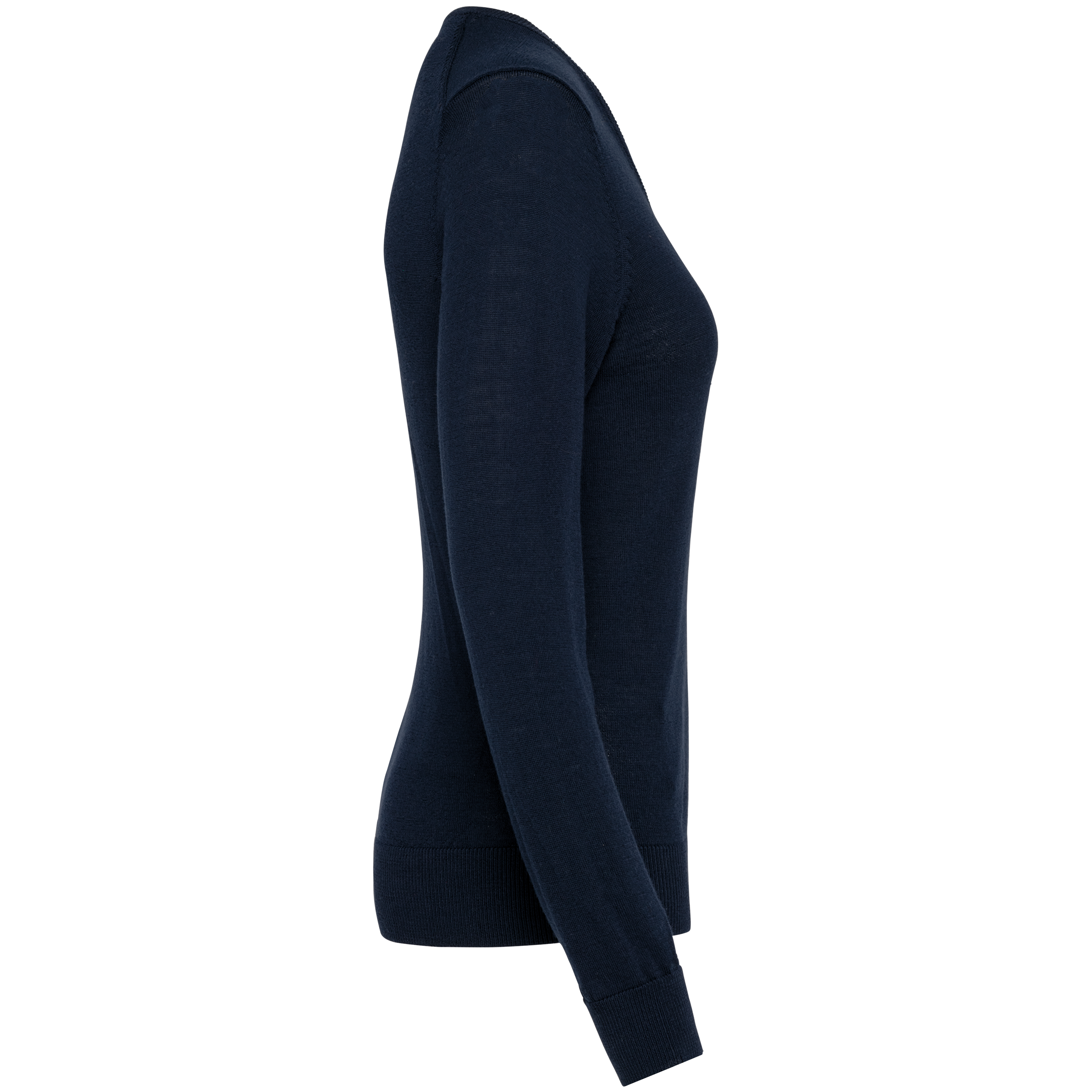 Merino-Damenpullover mit V-Ausschnitt