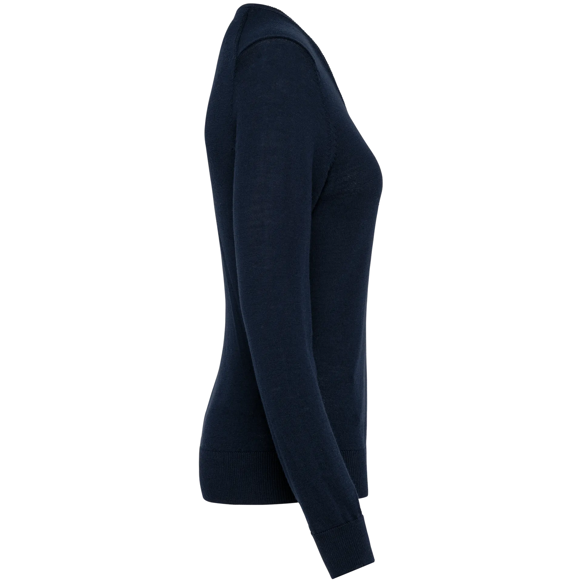 Merino-Damenpullover mit V-Ausschnitt