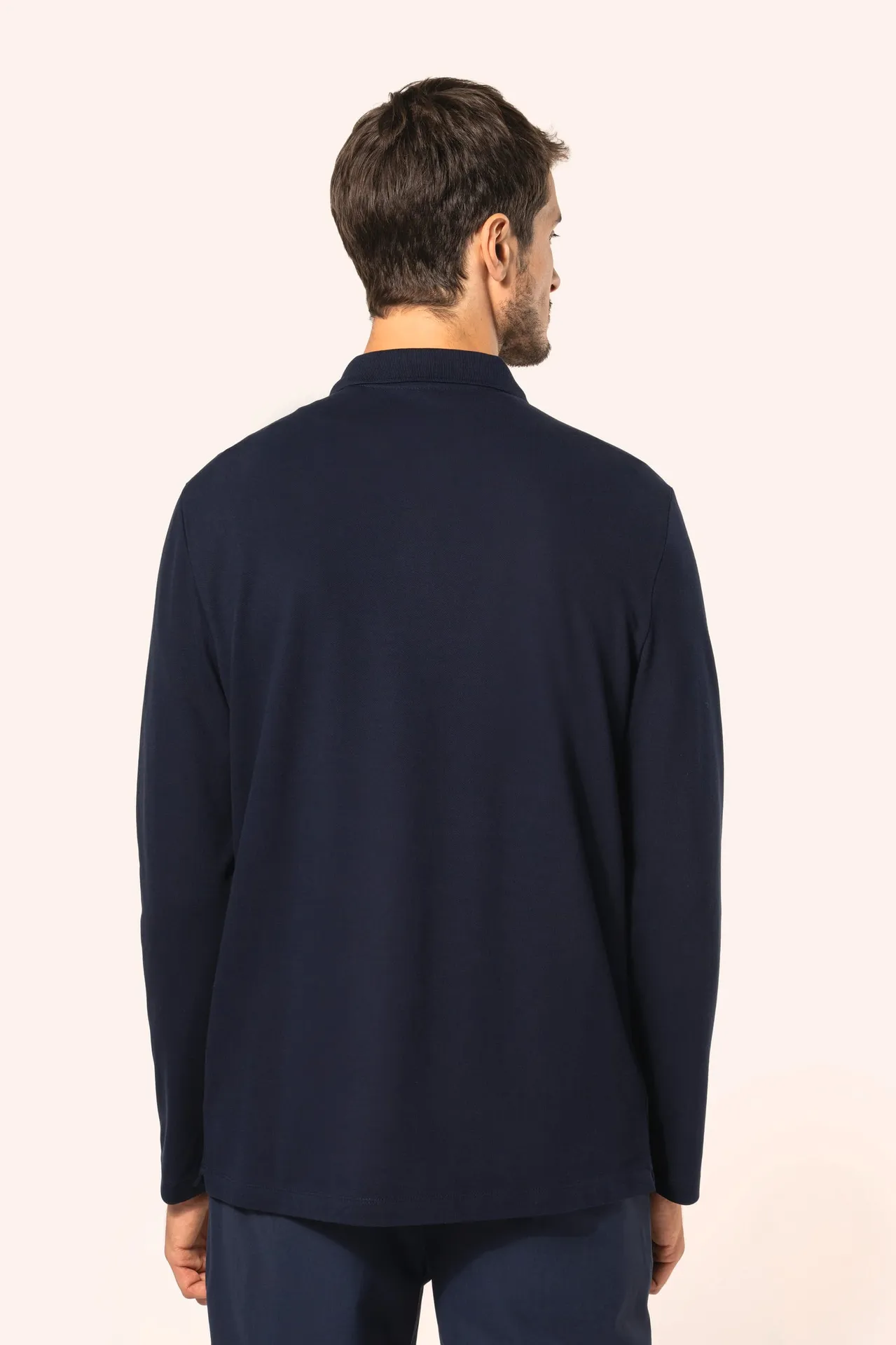 Supima® Herren-Polohemd mit langen Ärmeln