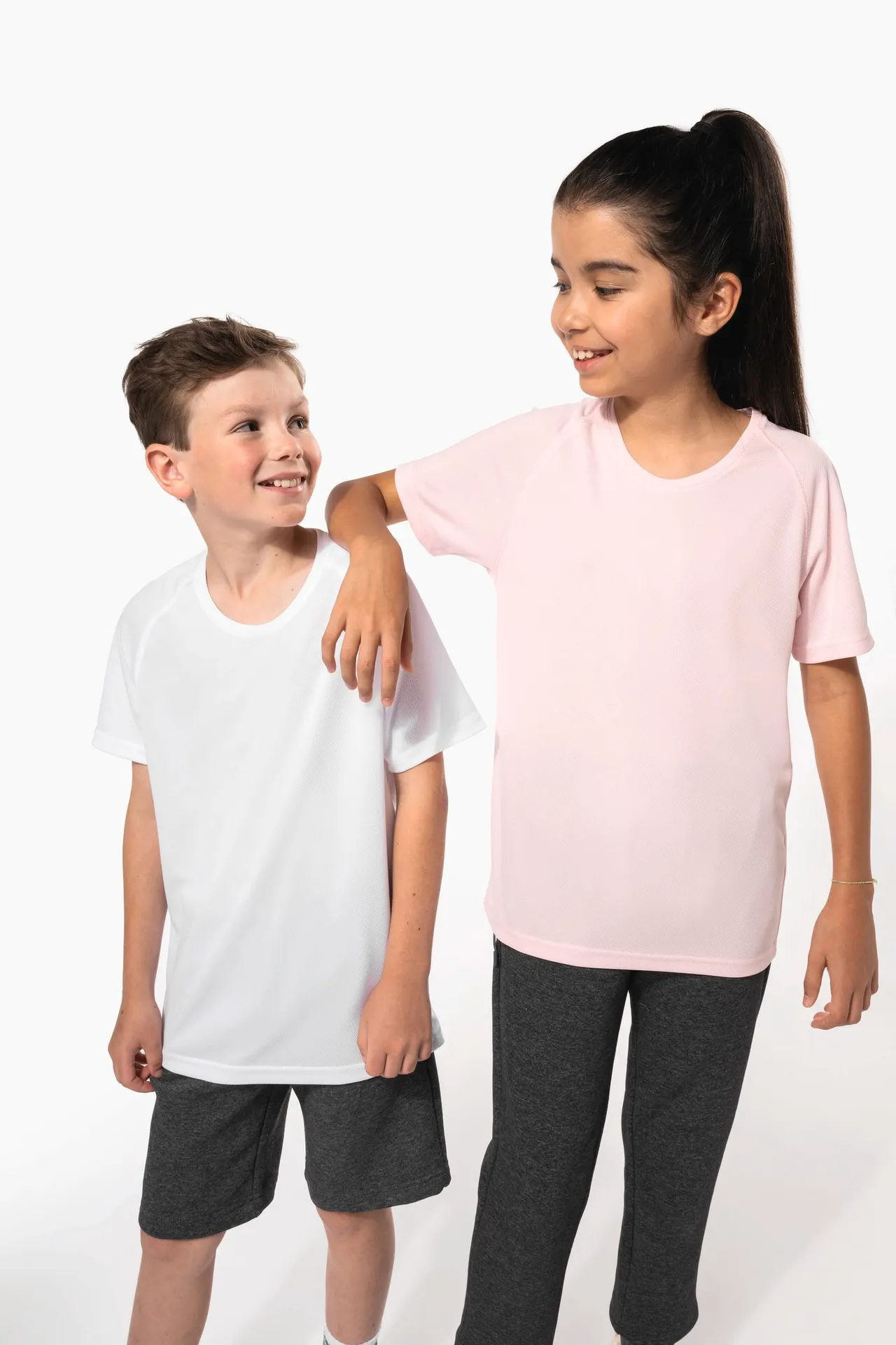 Kinder Basic Sport Funktionsshirt Kurzarm