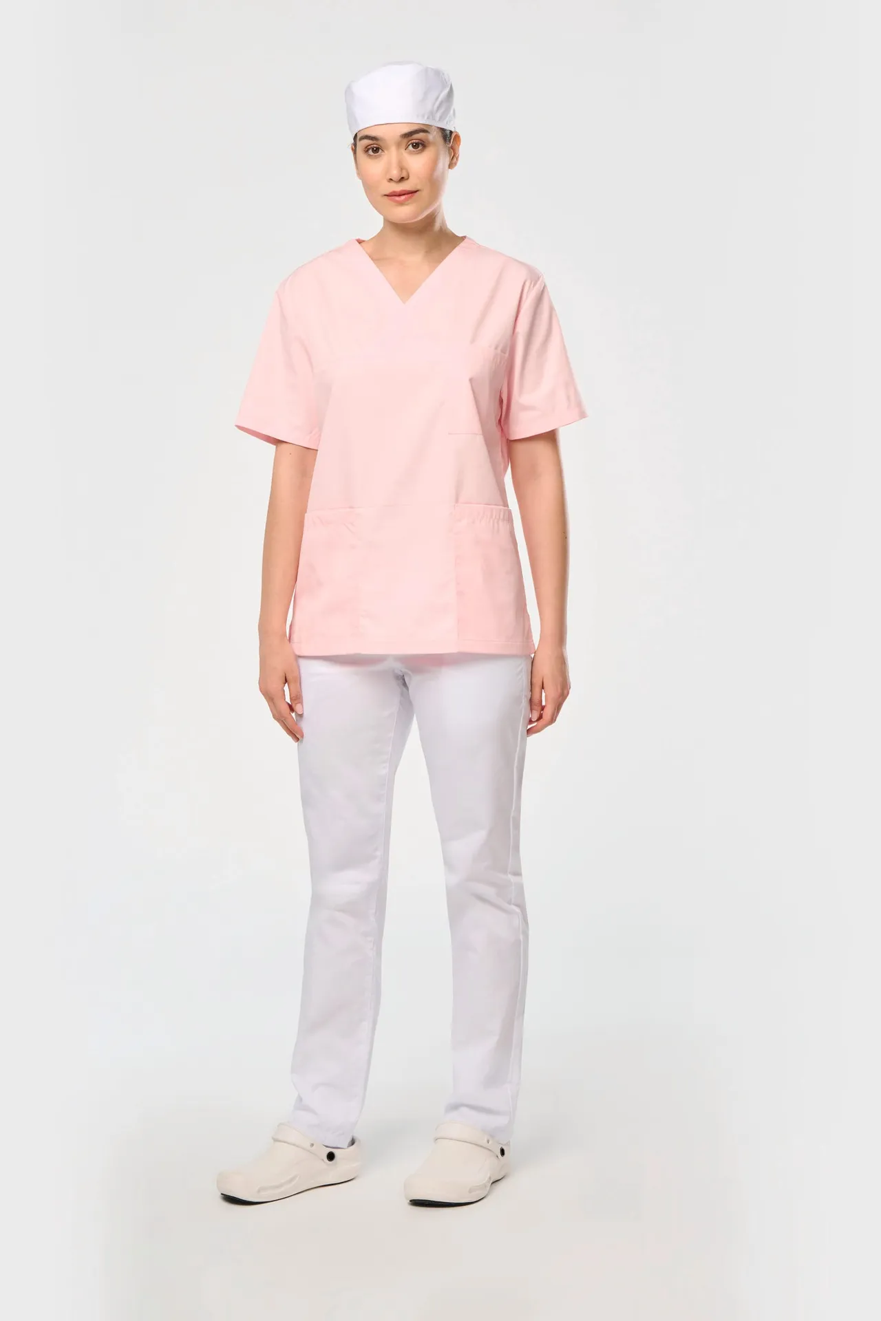 Kurzärmlige Unisex-Tunika aus Baumwollpolyester