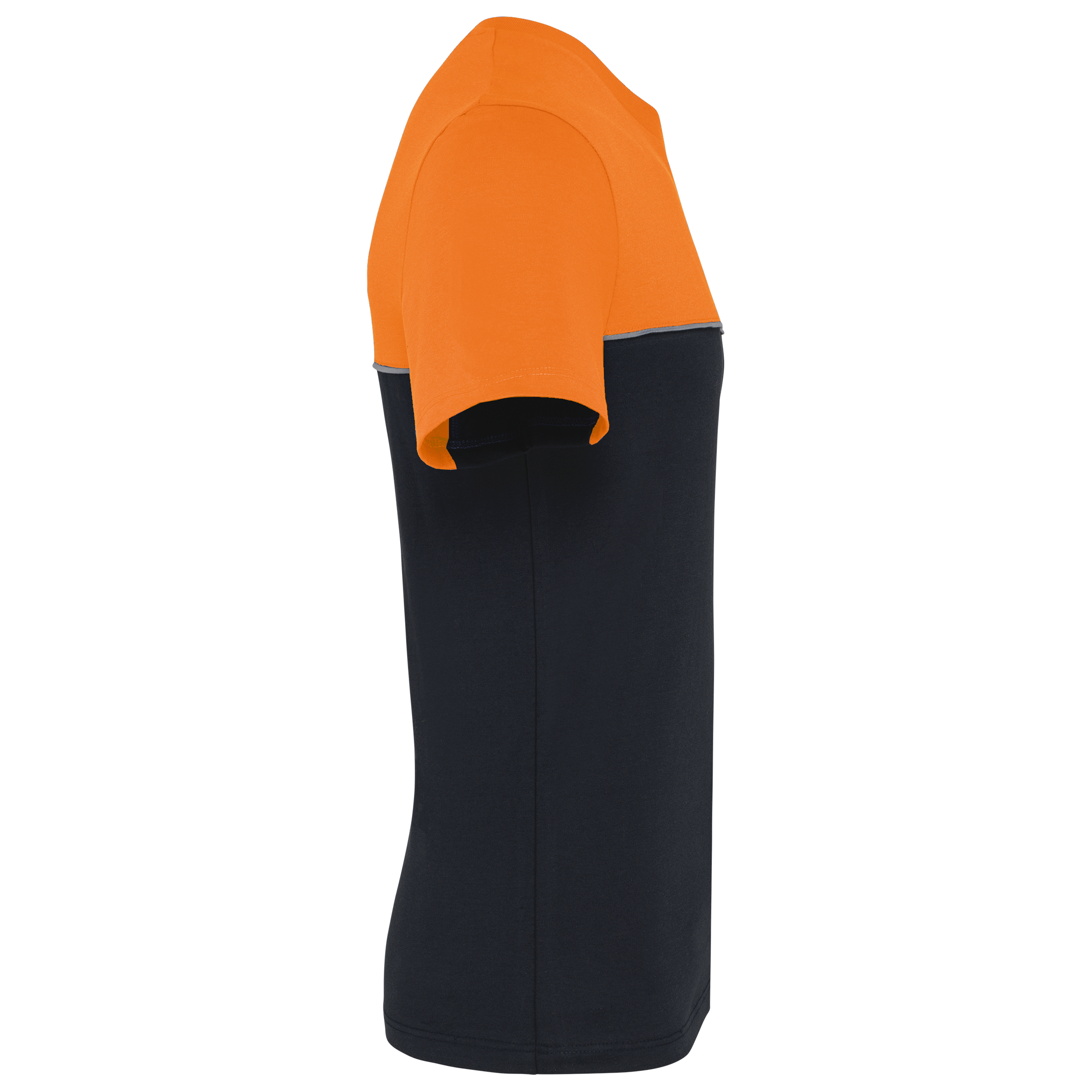 Zweifarbiges umweltfreundliches Unisex-T-Shirt mit kurzen Ärmeln