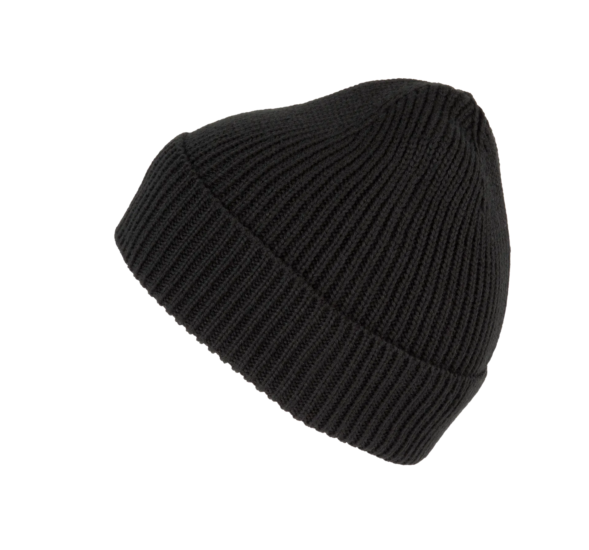 Gerippte Mütze mit Umschlag