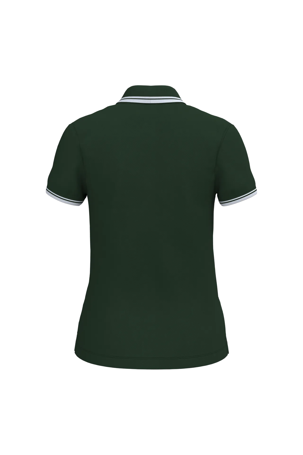 Damen Poloshirt mit kurzen Ärmeln und kontrastfarbenen Paspeln