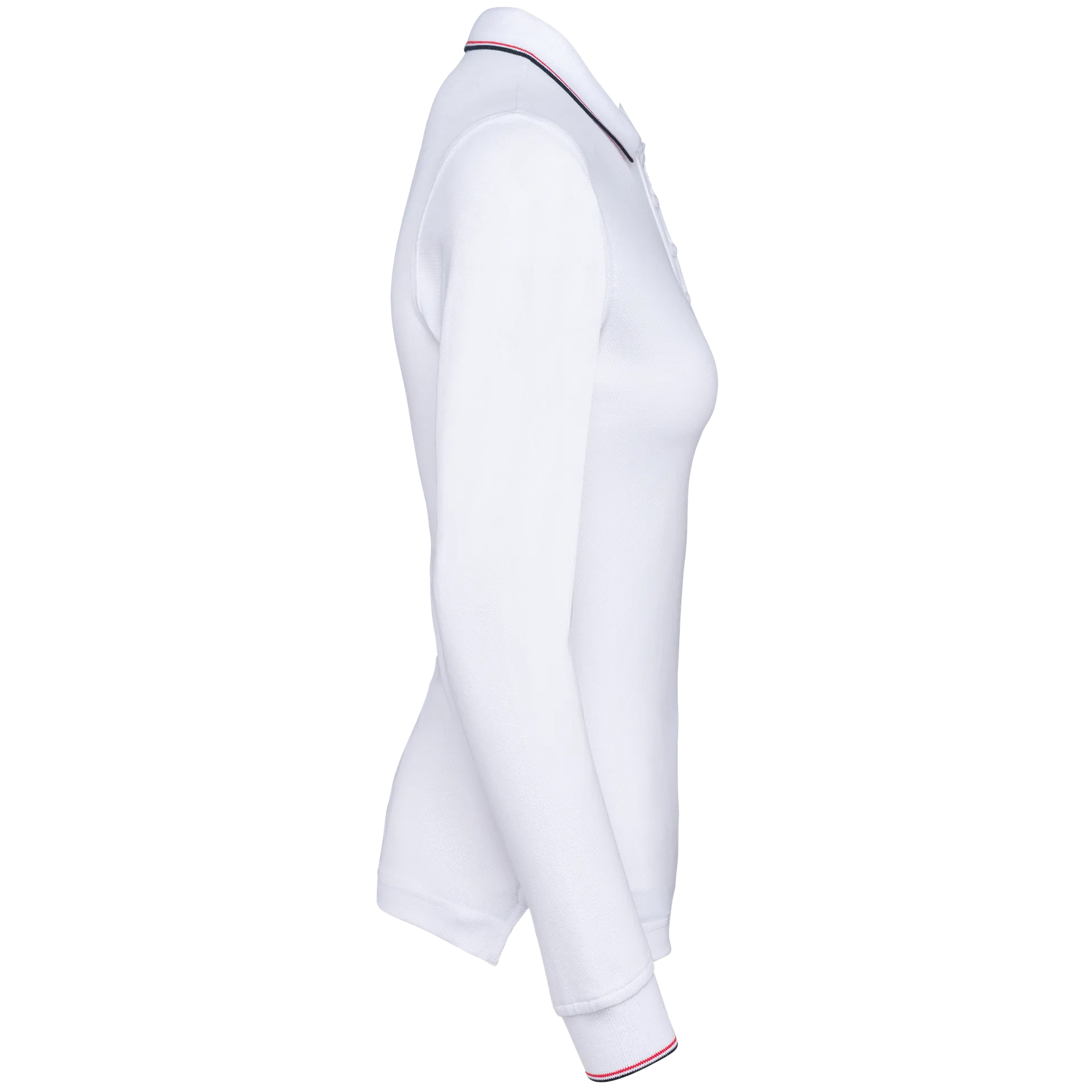 Langarm-Polohemd aus Piqué für Damen