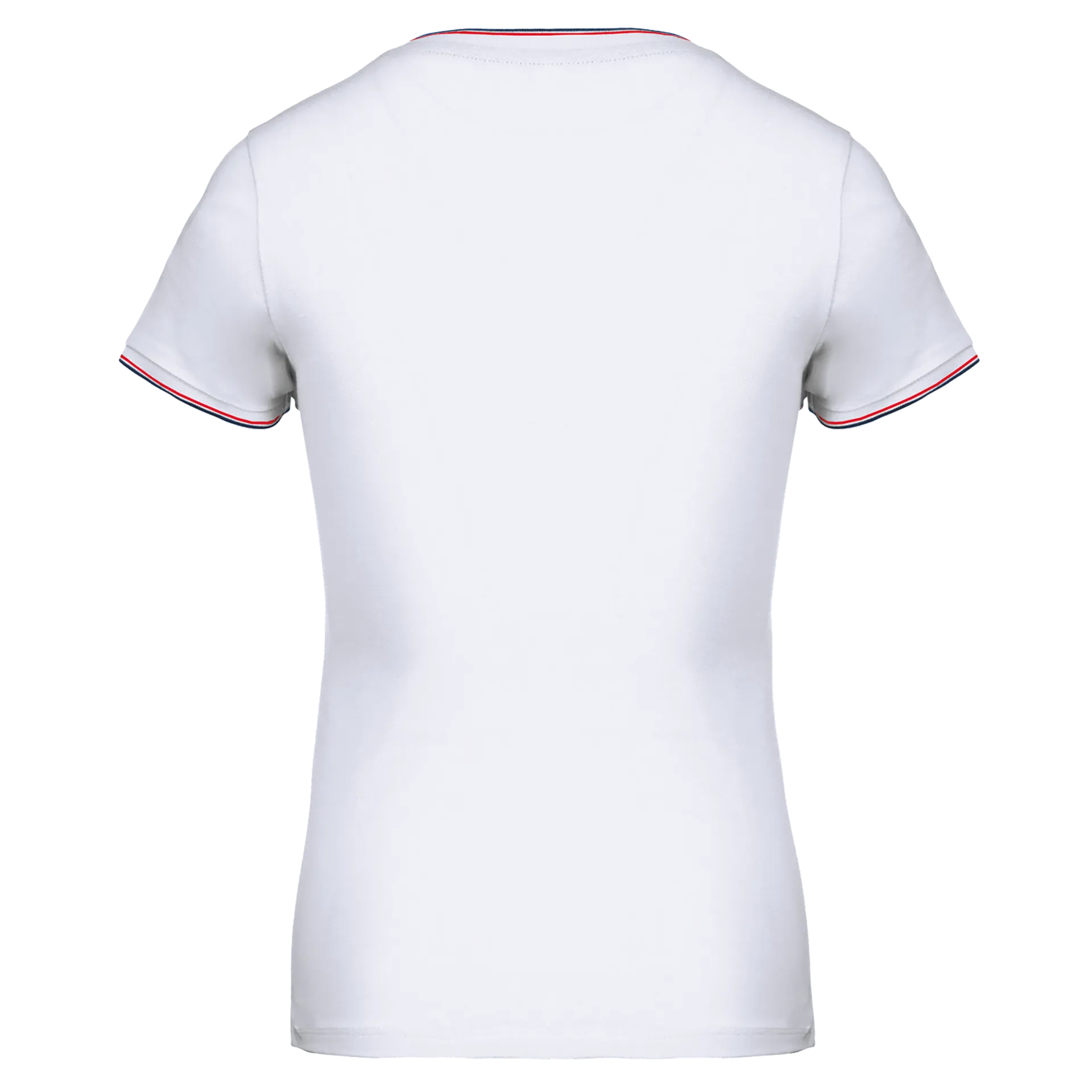 Damen T-Shirt aus Piqué-Trikot mit V-Ausschnitt