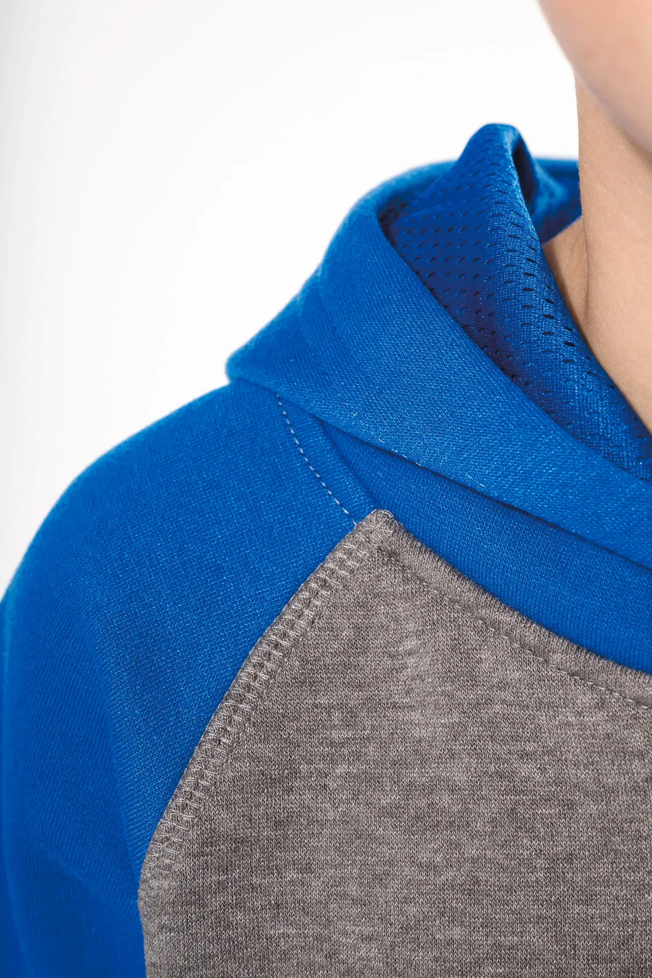 Zweifarbiges Kapuzensweatshirt für Kinder