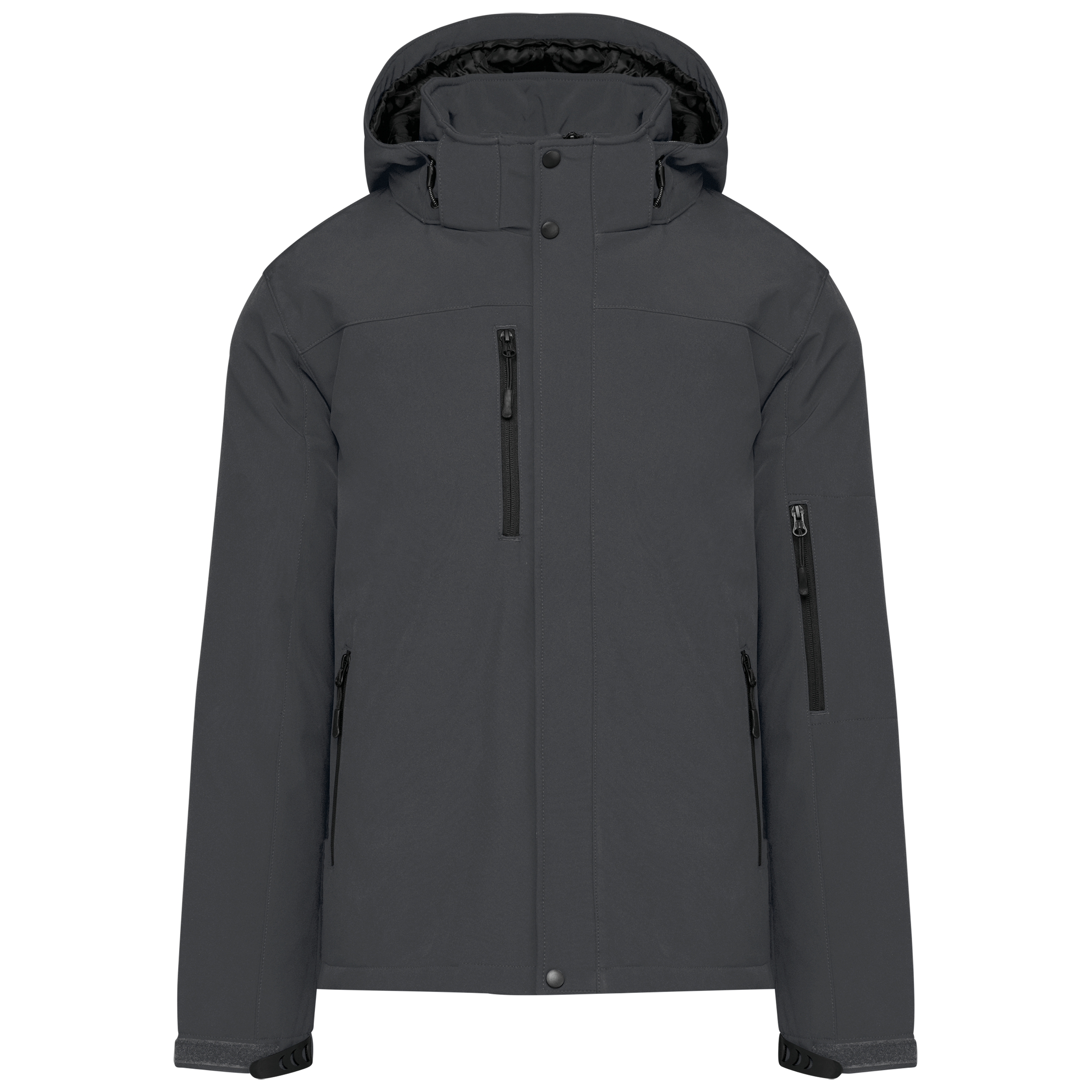 Herrenparka Softshell wattiert mit Kapuze