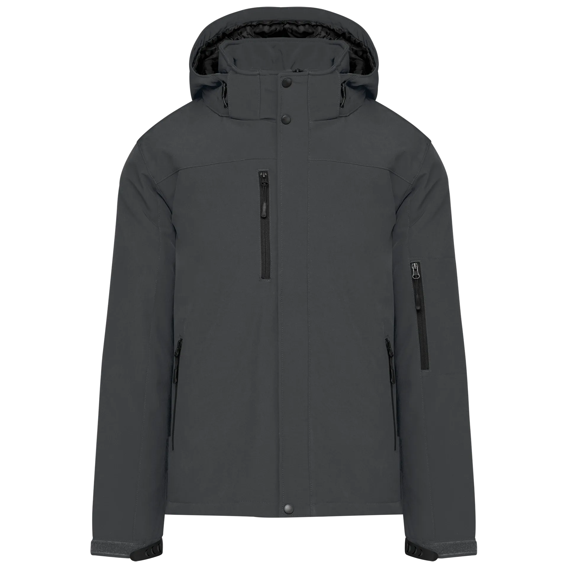 Herrenparka Softshell wattiert mit Kapuze