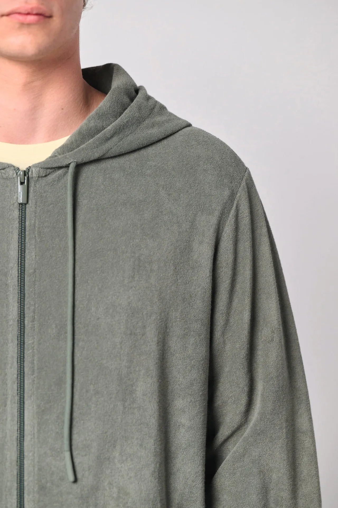 Umweltfreundliches Kapuzensweatshirt aus Frottee mit Reißverschluss für Herren
