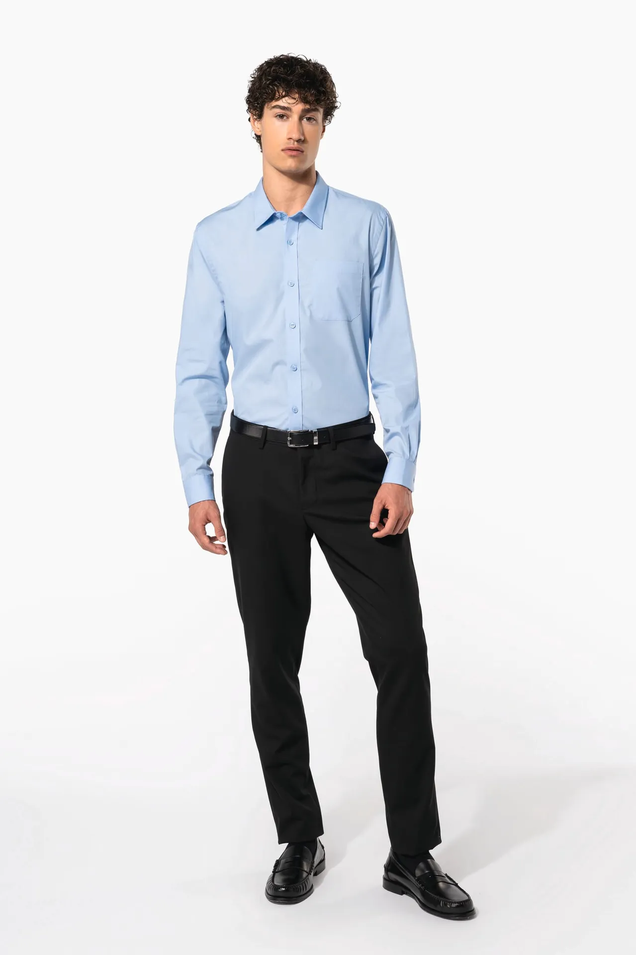 Herren Popelinehemd Langarm