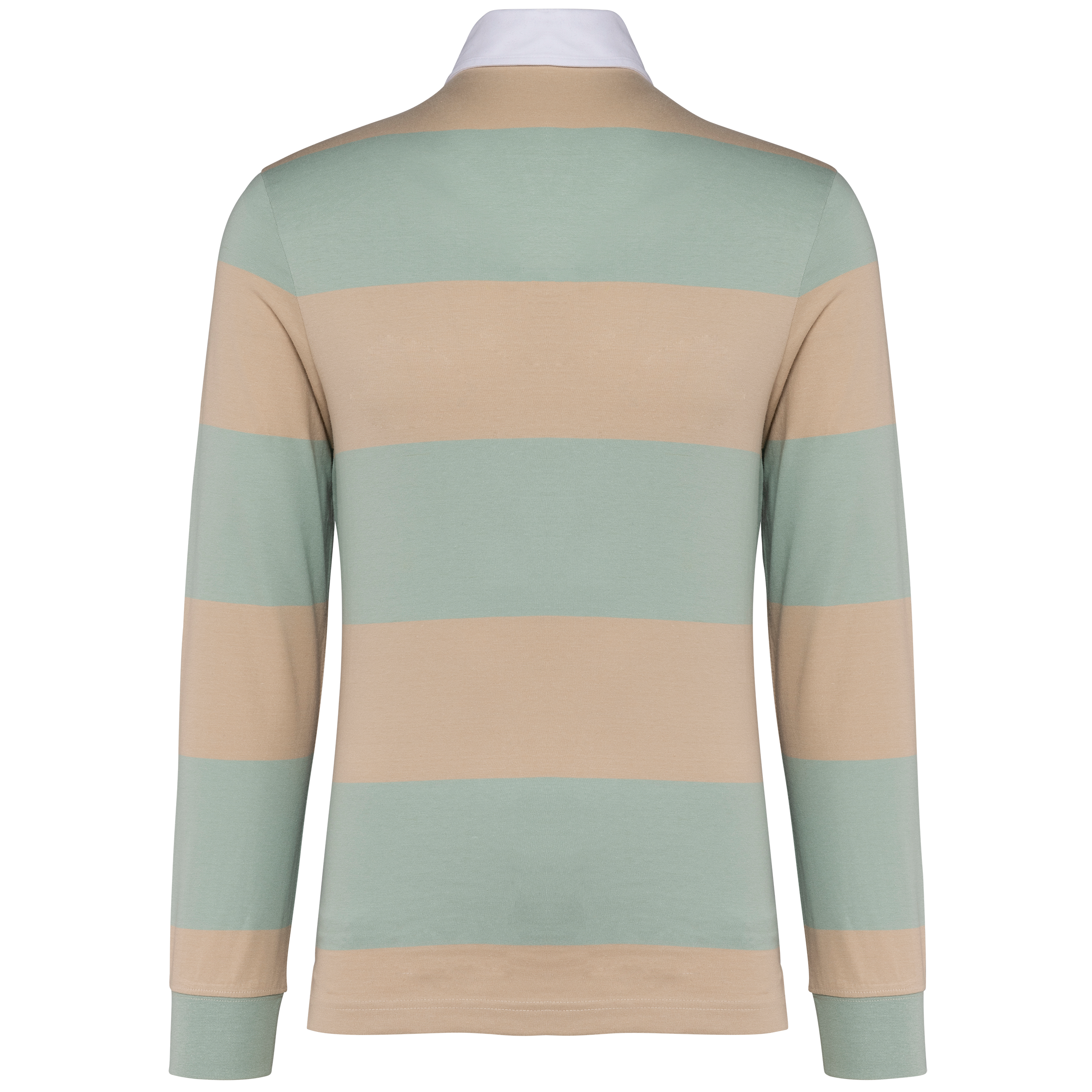 Gestreiftes Polohemd mit langen Ärmeln, Unisex