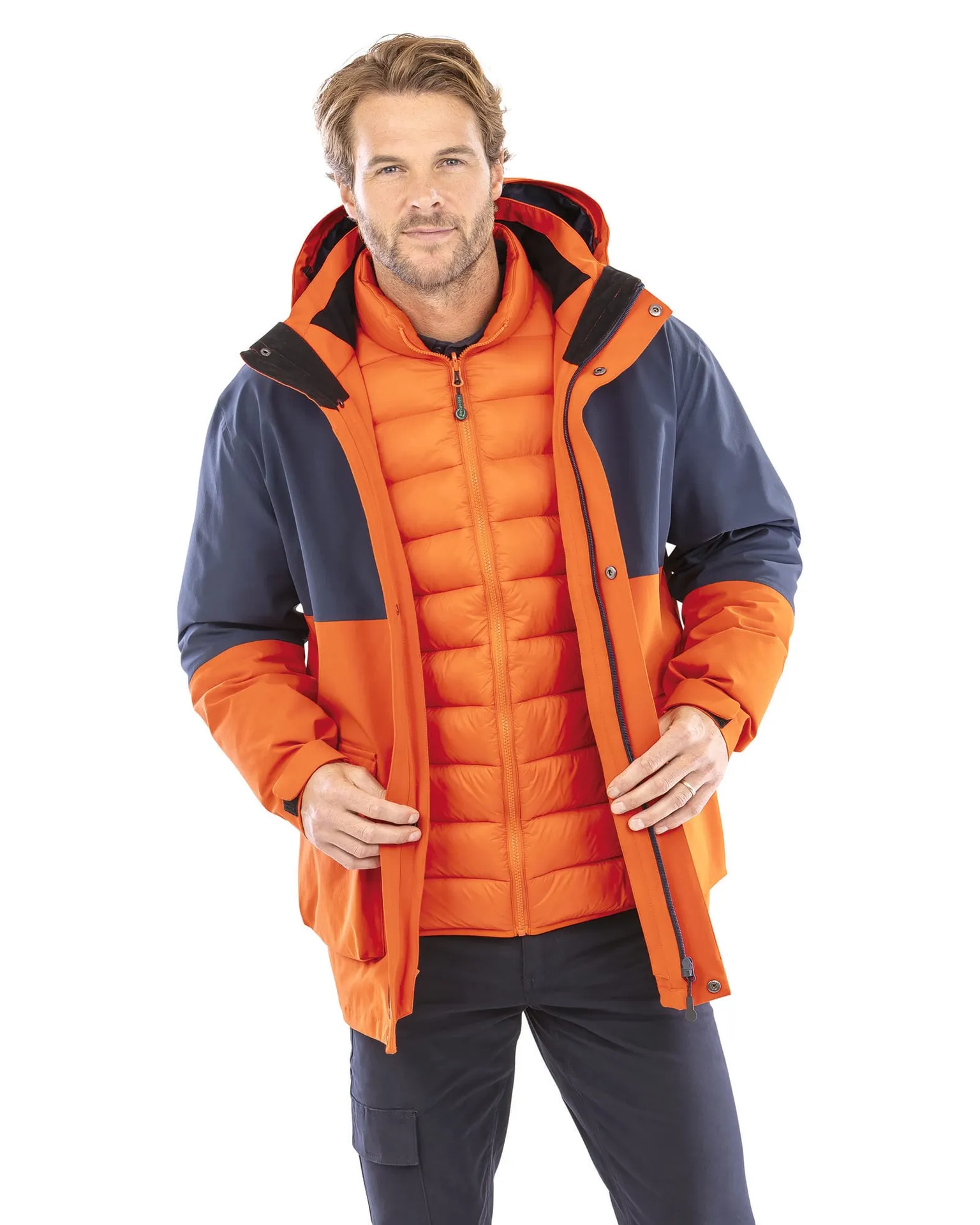 Ripstop-Steppjacke 3-in-1 aus Recyclingmaterial