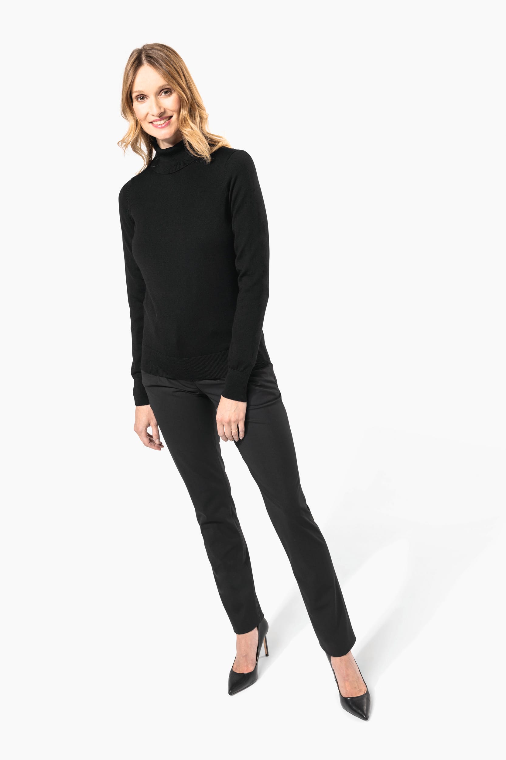 Merino-Damenpullover mit Rollkragen