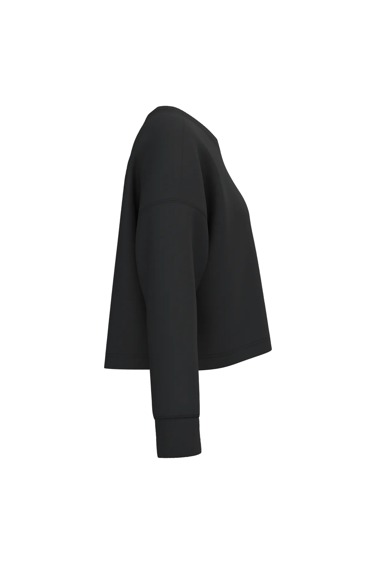 Damen Cropped-Sweatshirt mit Rundhalsausschnitt