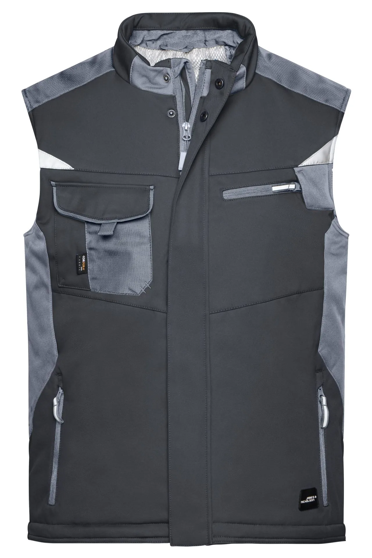 James & Nicholson JN825 – Robuste Winter Softshell-Arbeitsweste mit CORDURA®