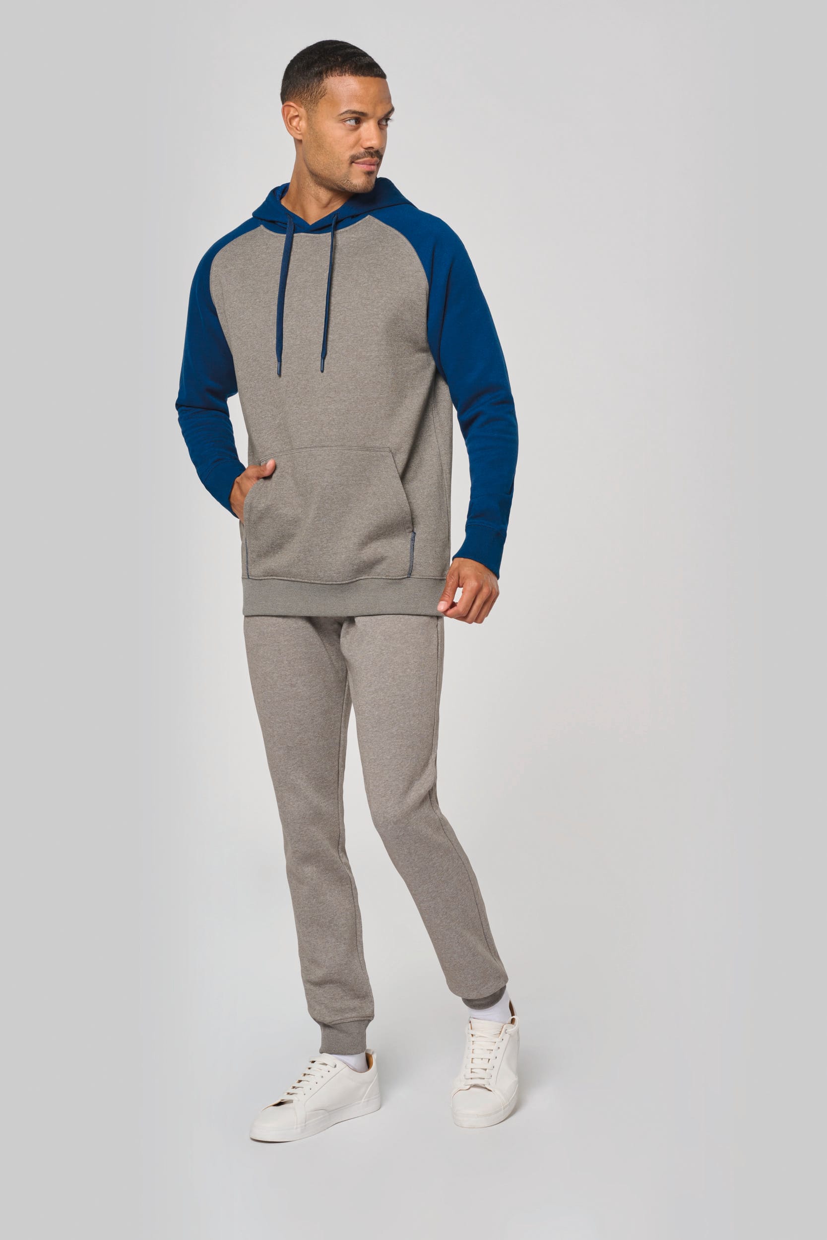 Zweifarbiges Kapuzensweatshirt für Erwachsene