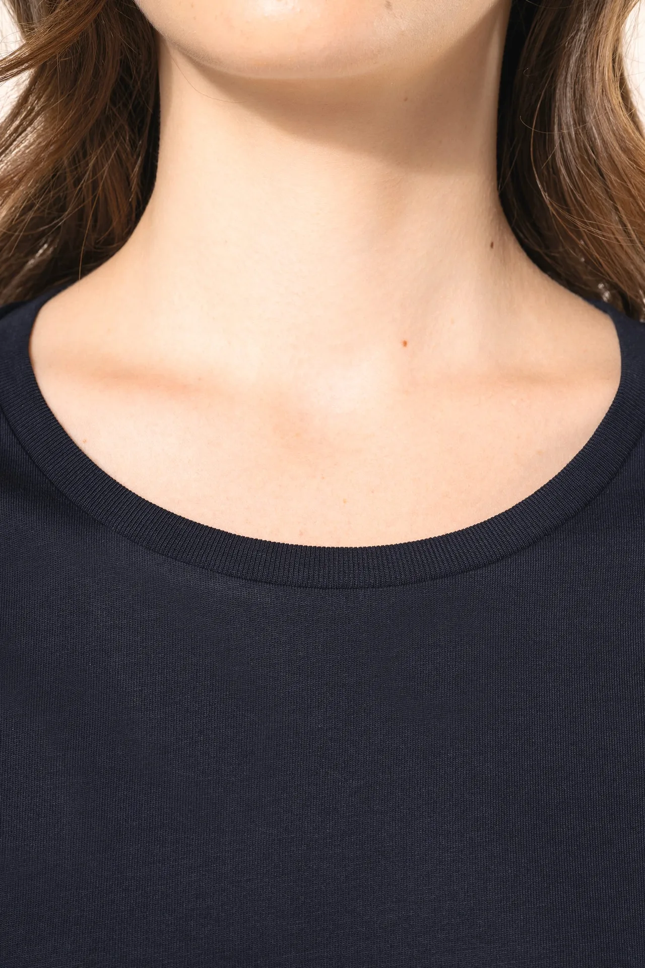 Supima® Damen-T-Shirt mit Rundhalsausschnitt und langen Ärmeln