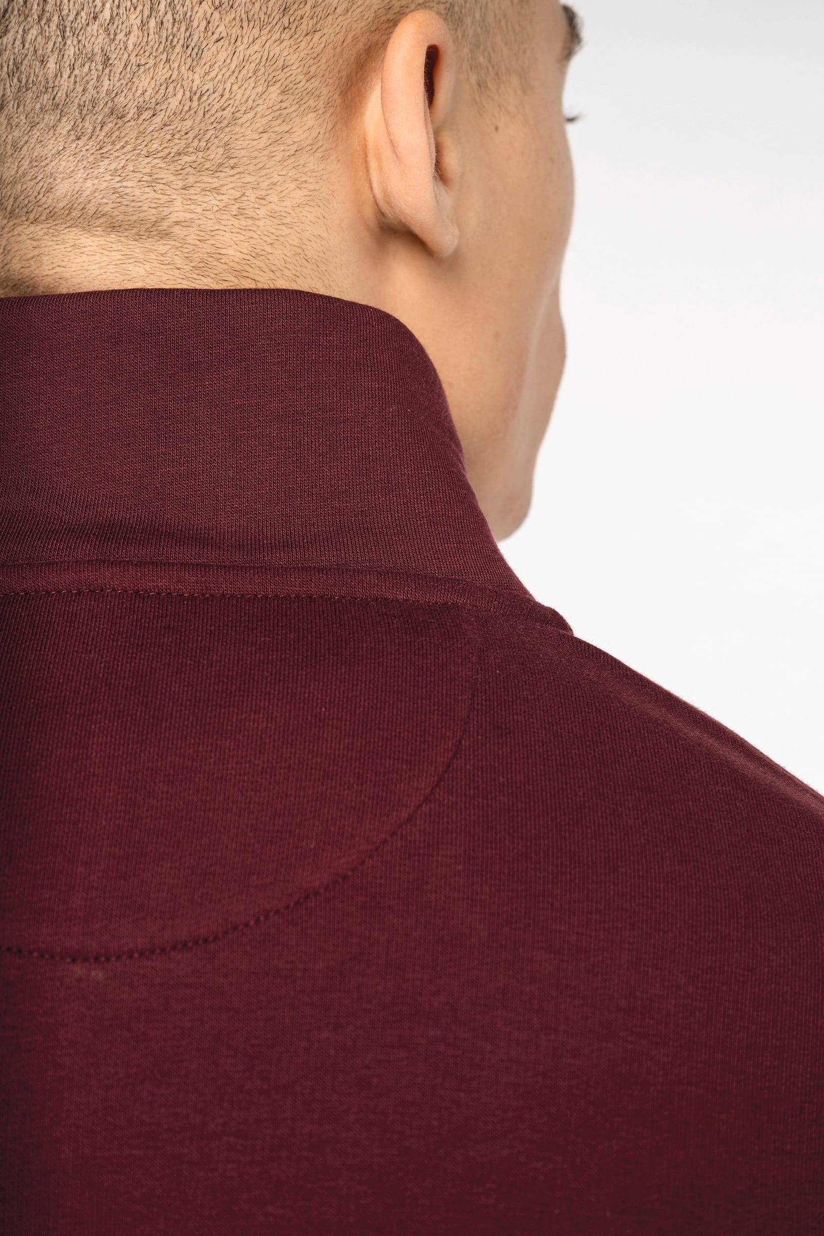 Umweltfreundliches Sweatshirt mit Stehkragen und Reißverschluss für Herren