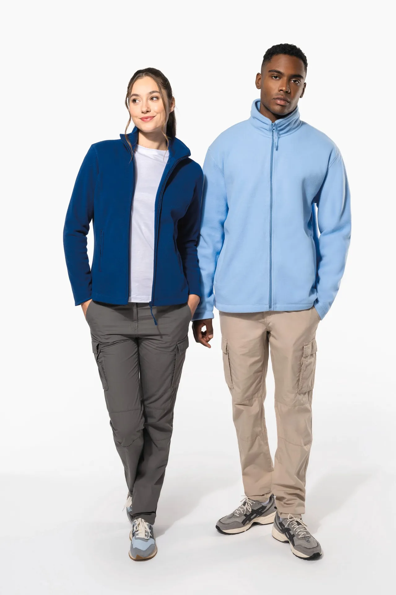 Mikrofleece-Jacke mit Reißverschluss für Damen