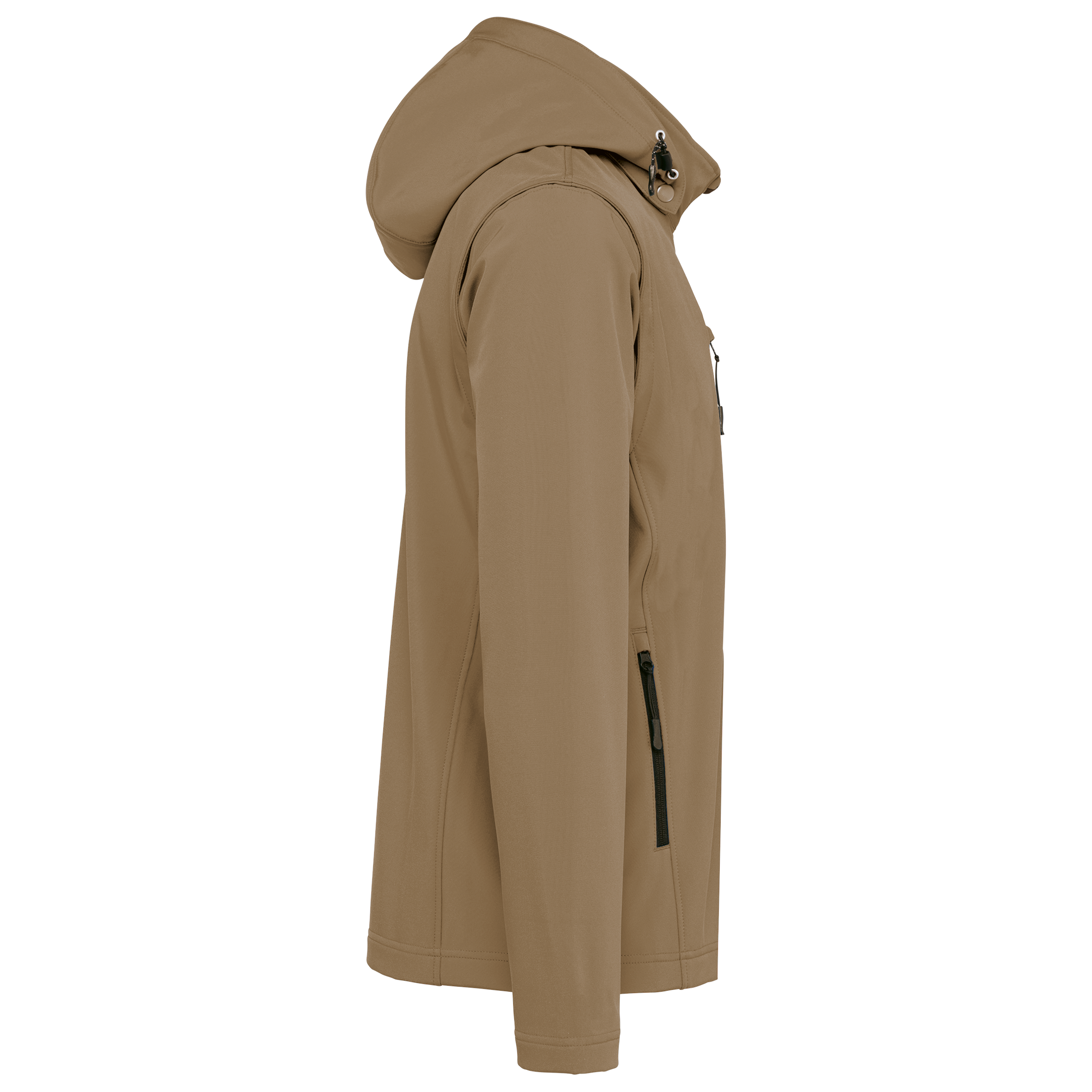 3-lagige Unisex-Softshell-Jacke mit Kapuze und abnehmbaren Ärmeln