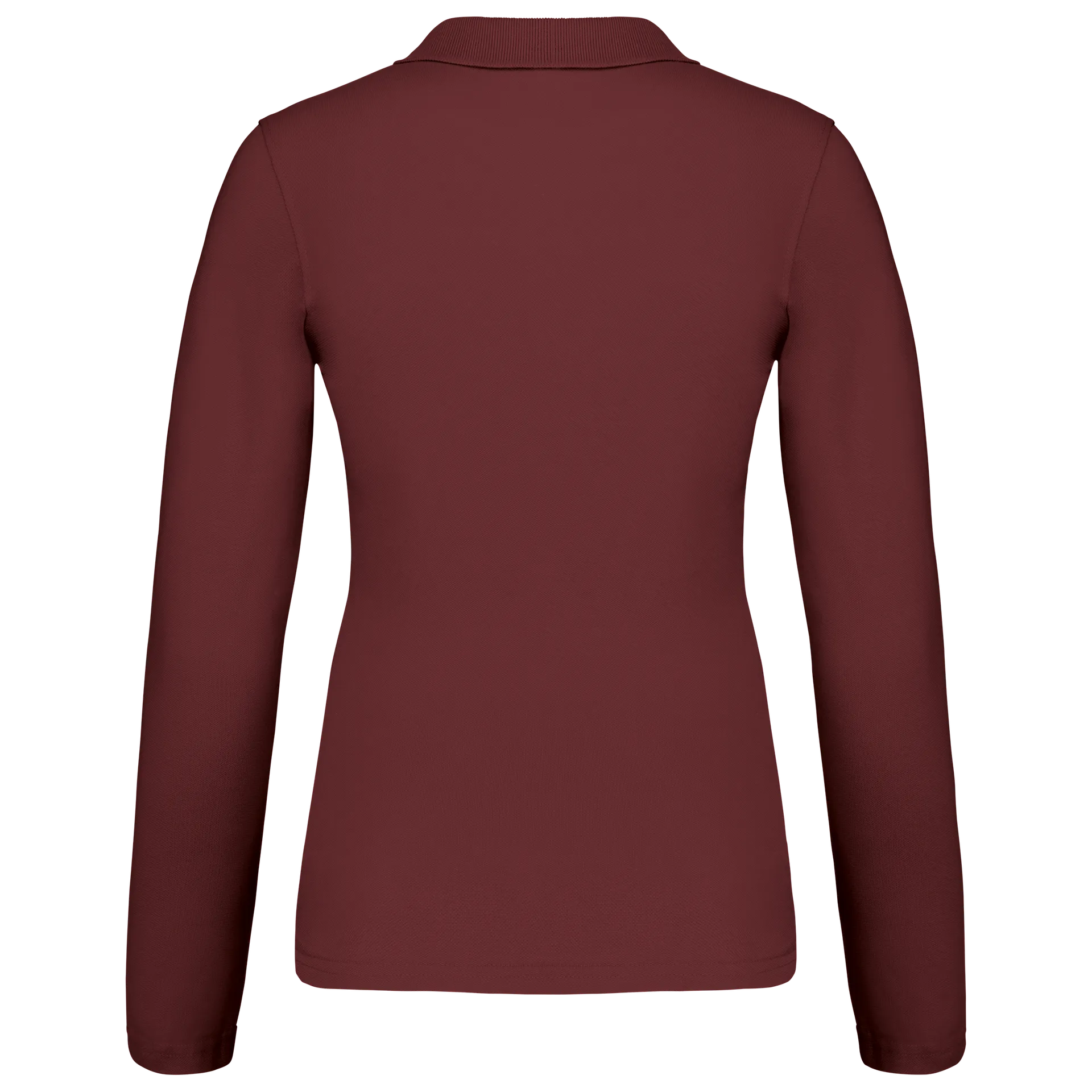 Damen Langarm-Polohemd. Baumwollpiqué