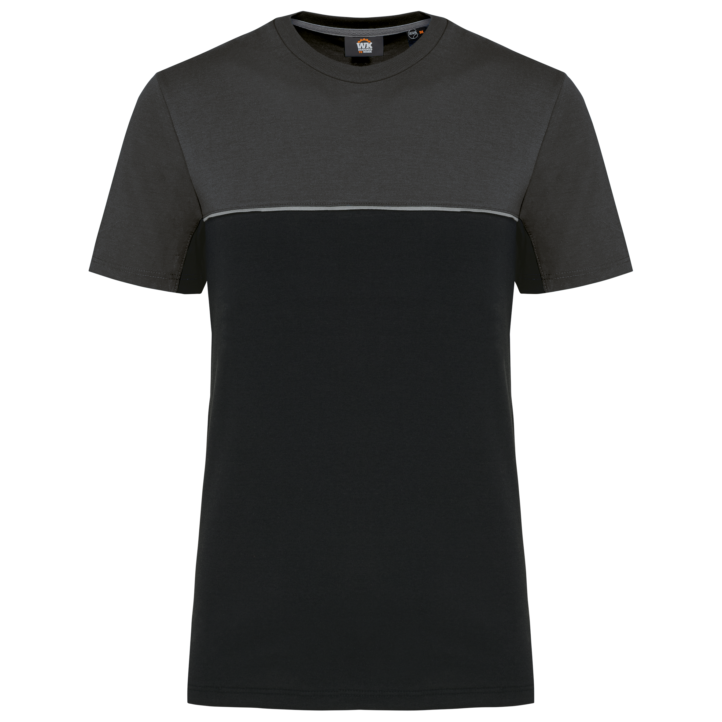 Zweifarbiges umweltfreundliches Unisex-T-Shirt mit kurzen Ärmeln