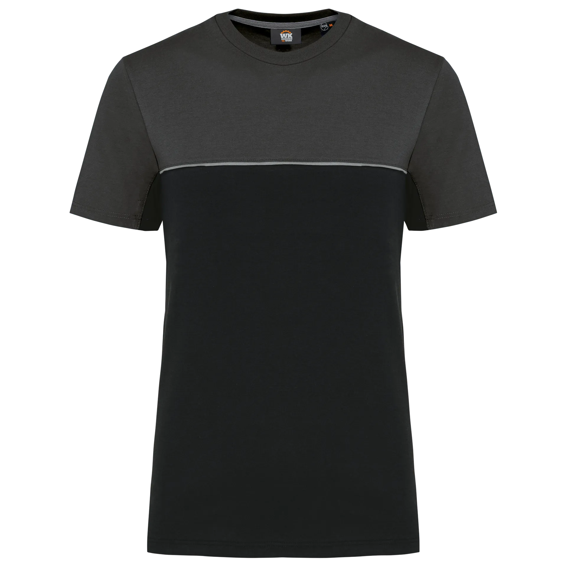 Zweifarbiges umweltfreundliches Unisex-T-Shirt mit kurzen Ärmeln