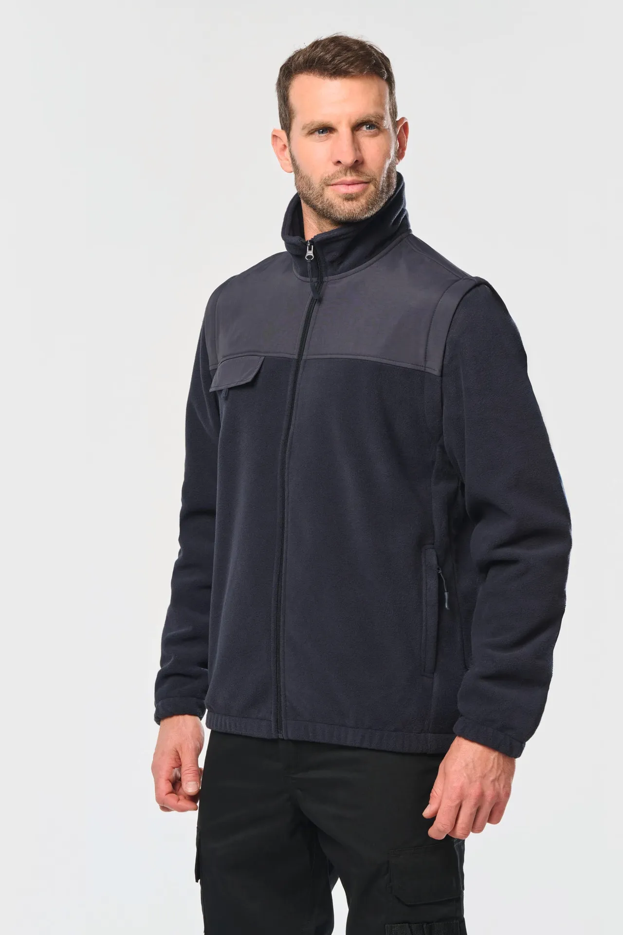Fleecejacke mit abnehmbaren Ärmeln Herren