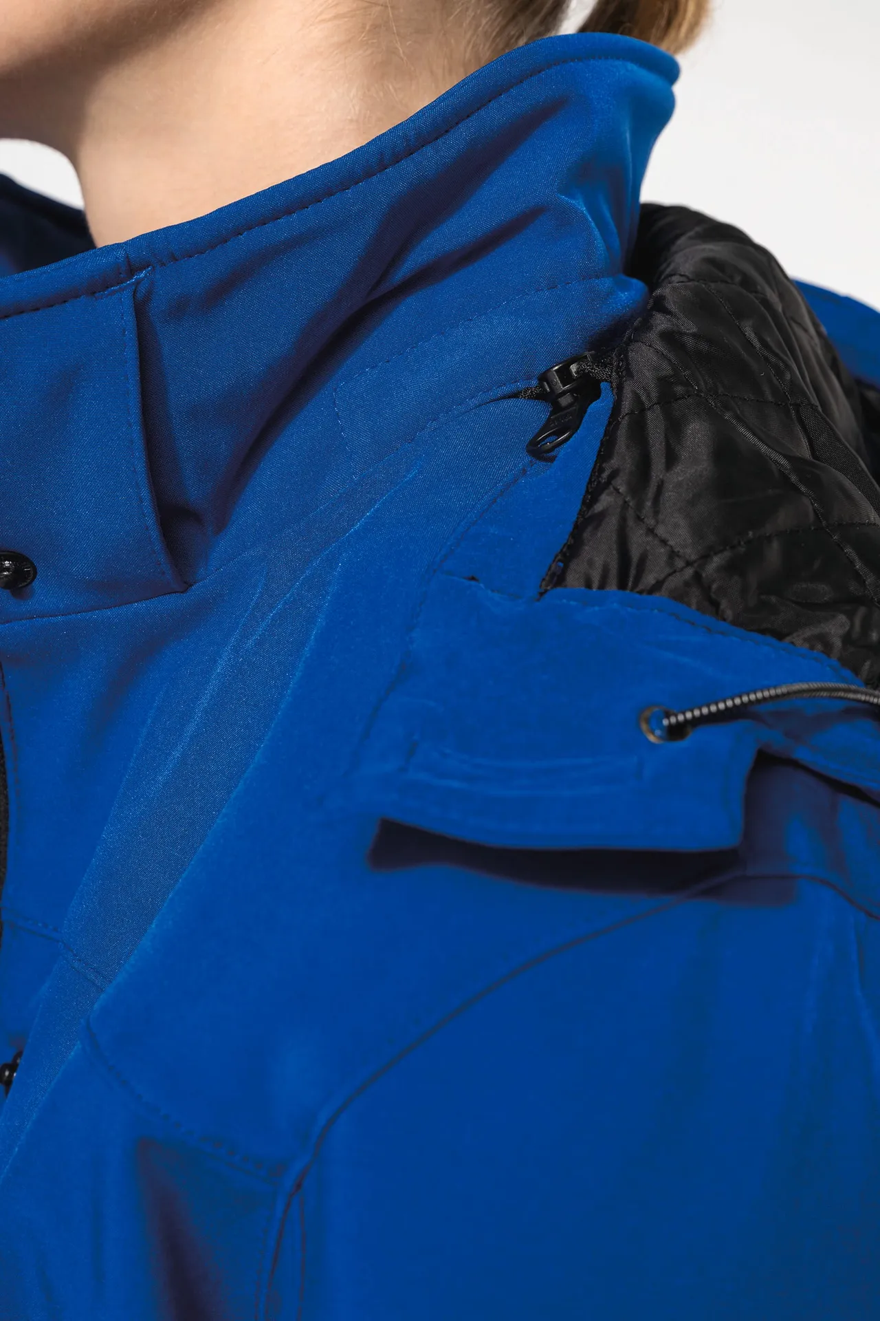 Damenparka Softshell wattiert mit Kapuze