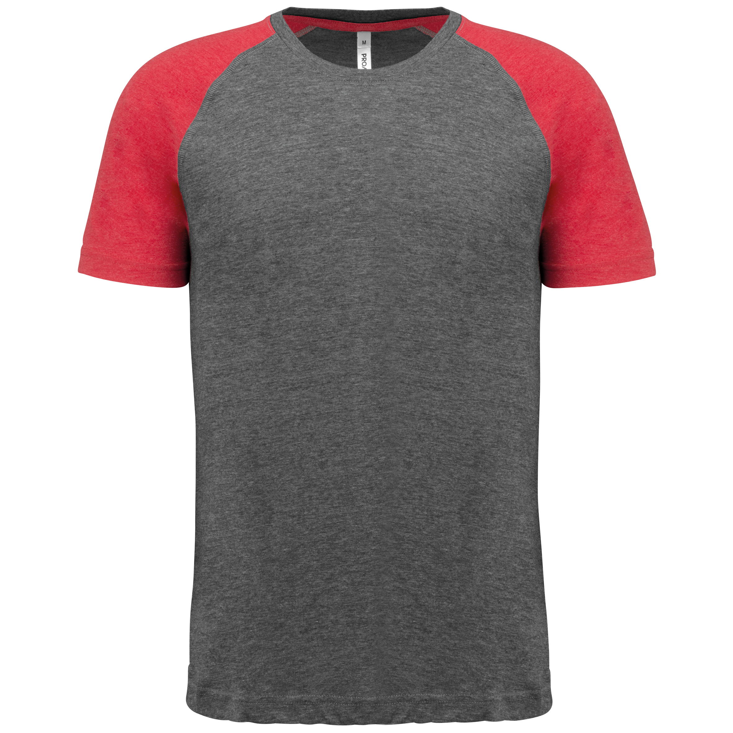 Zweifarbiges Triblend Sport-T-Shirt mit kurzen Ärmeln für Erwachsene