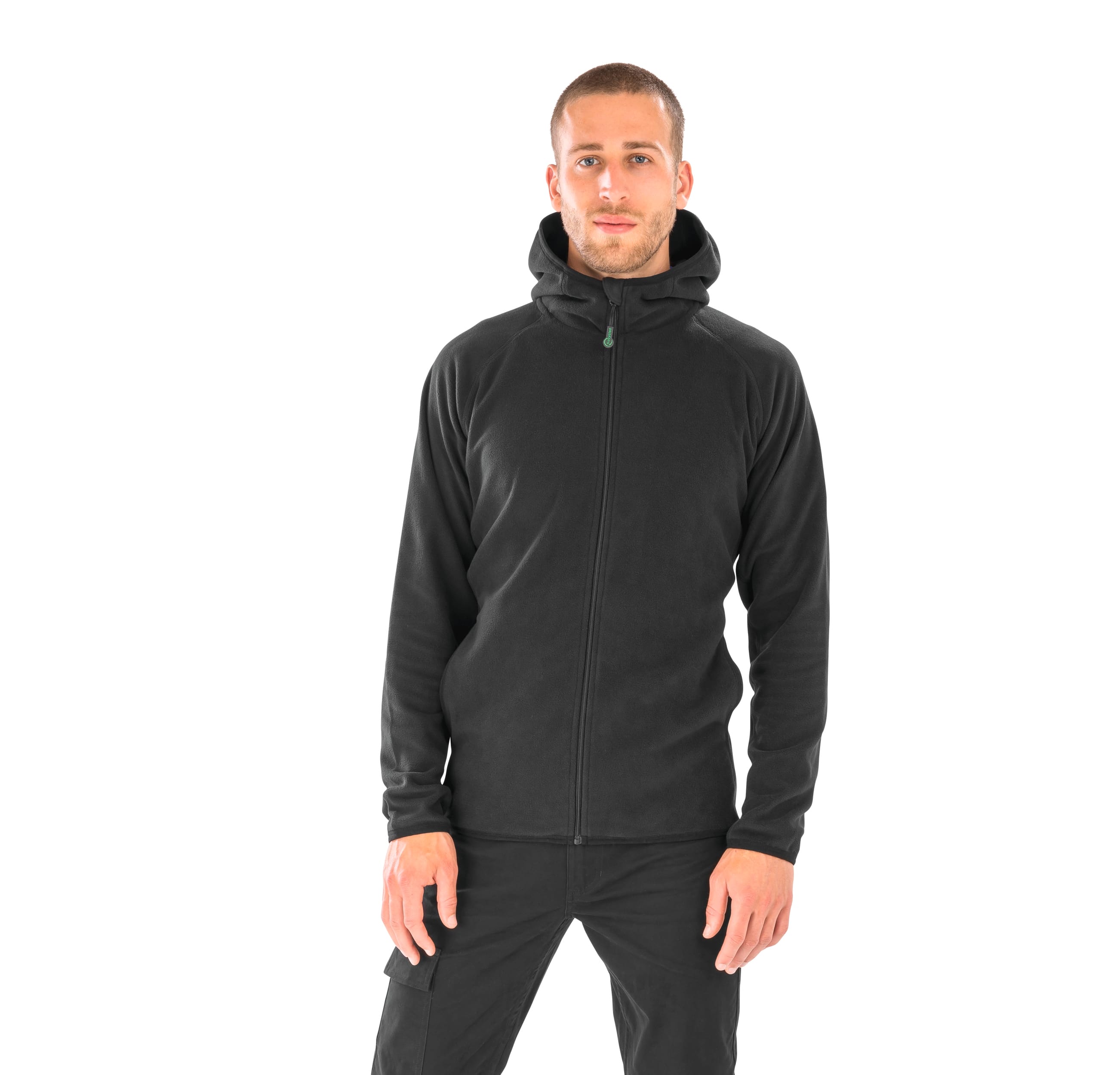 Kapuzenjacke aus recyceltem Mikrofleece