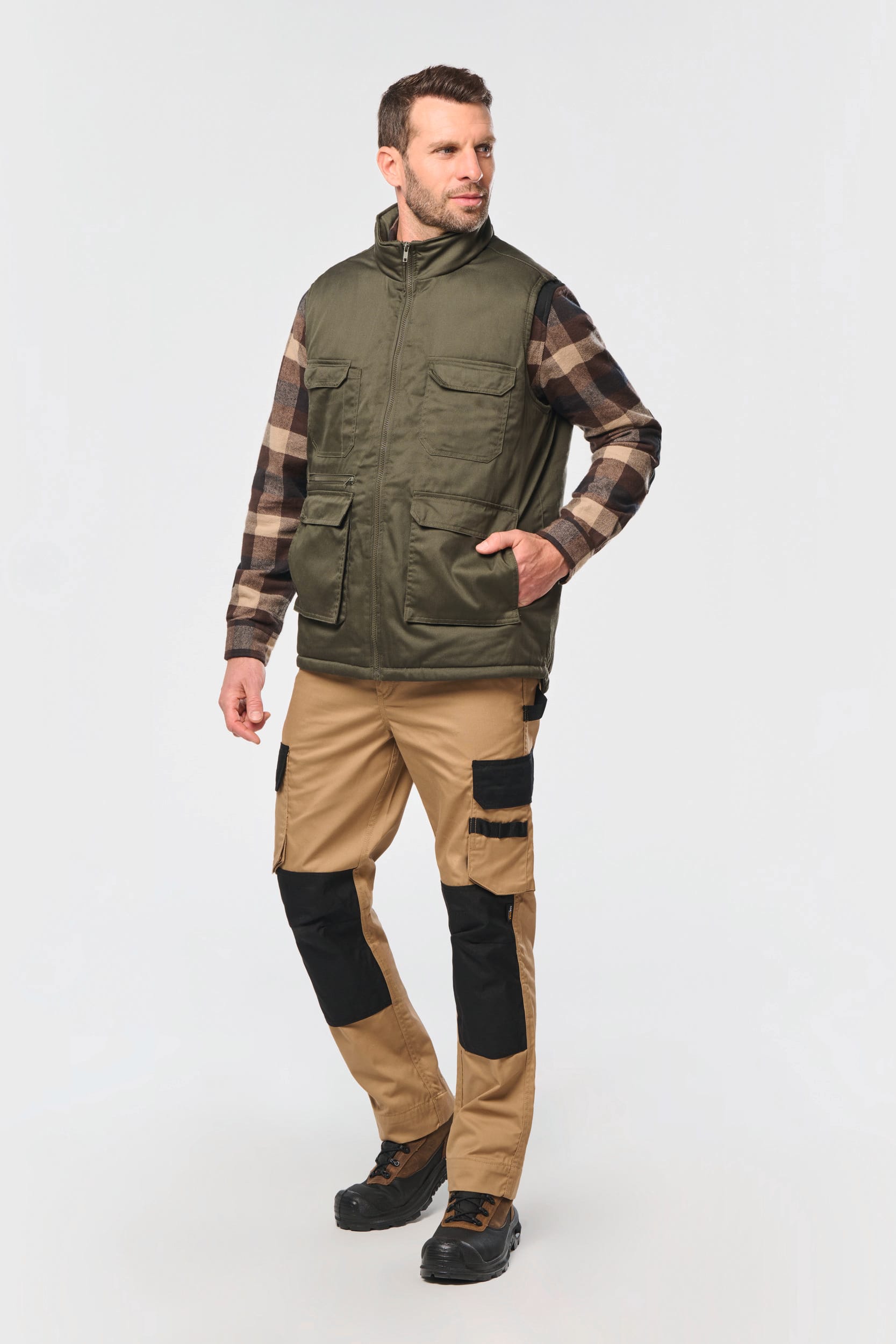 Gefütterte Unisex-Weste aus  Baumwollpolyester